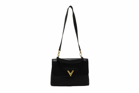 Authentic Louis Vuitton Black Monogram Leather Very One Handle Handbag