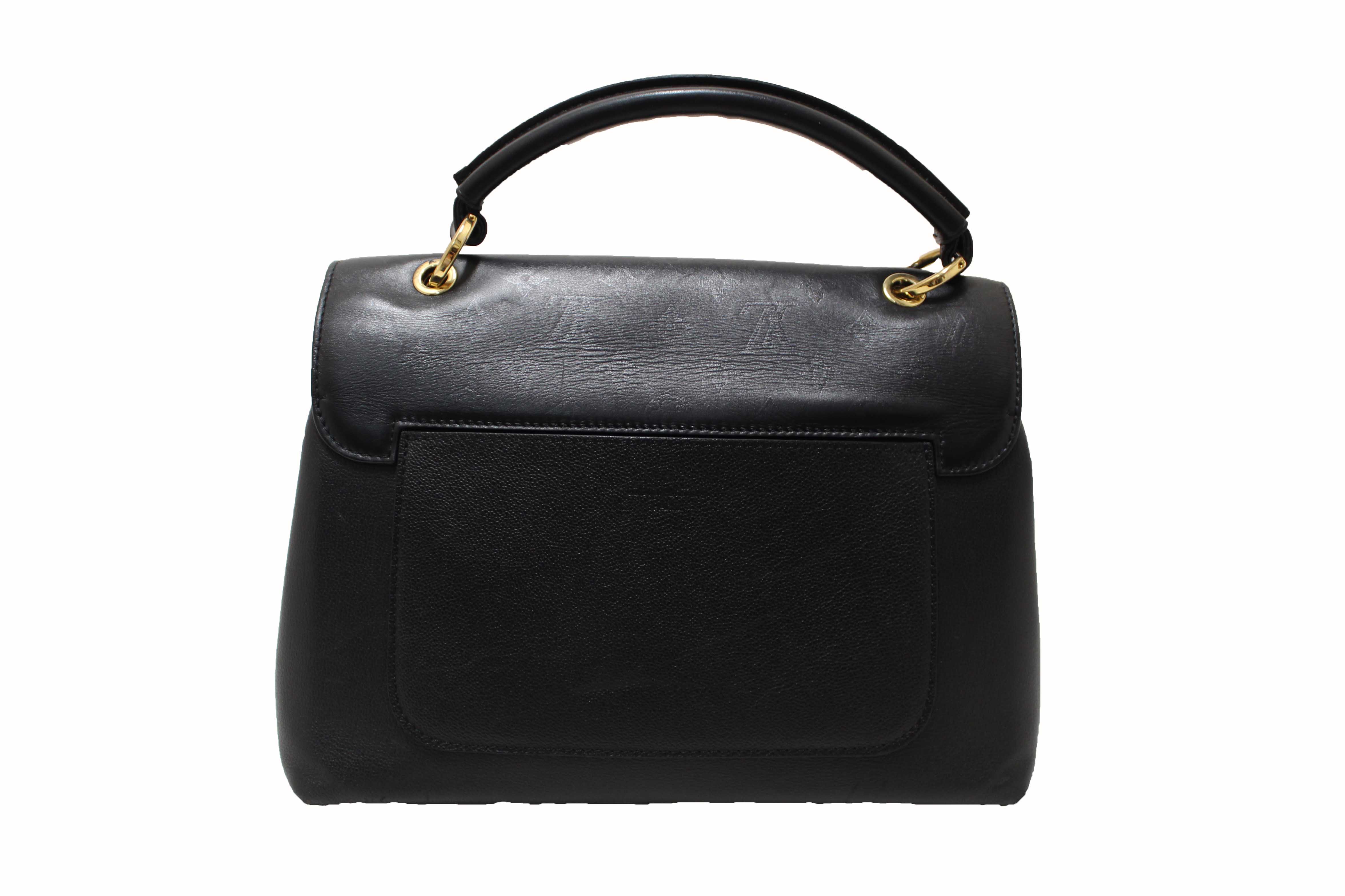 Authentic Louis Vuitton Black Monogram Leather Very One Handle Handbag