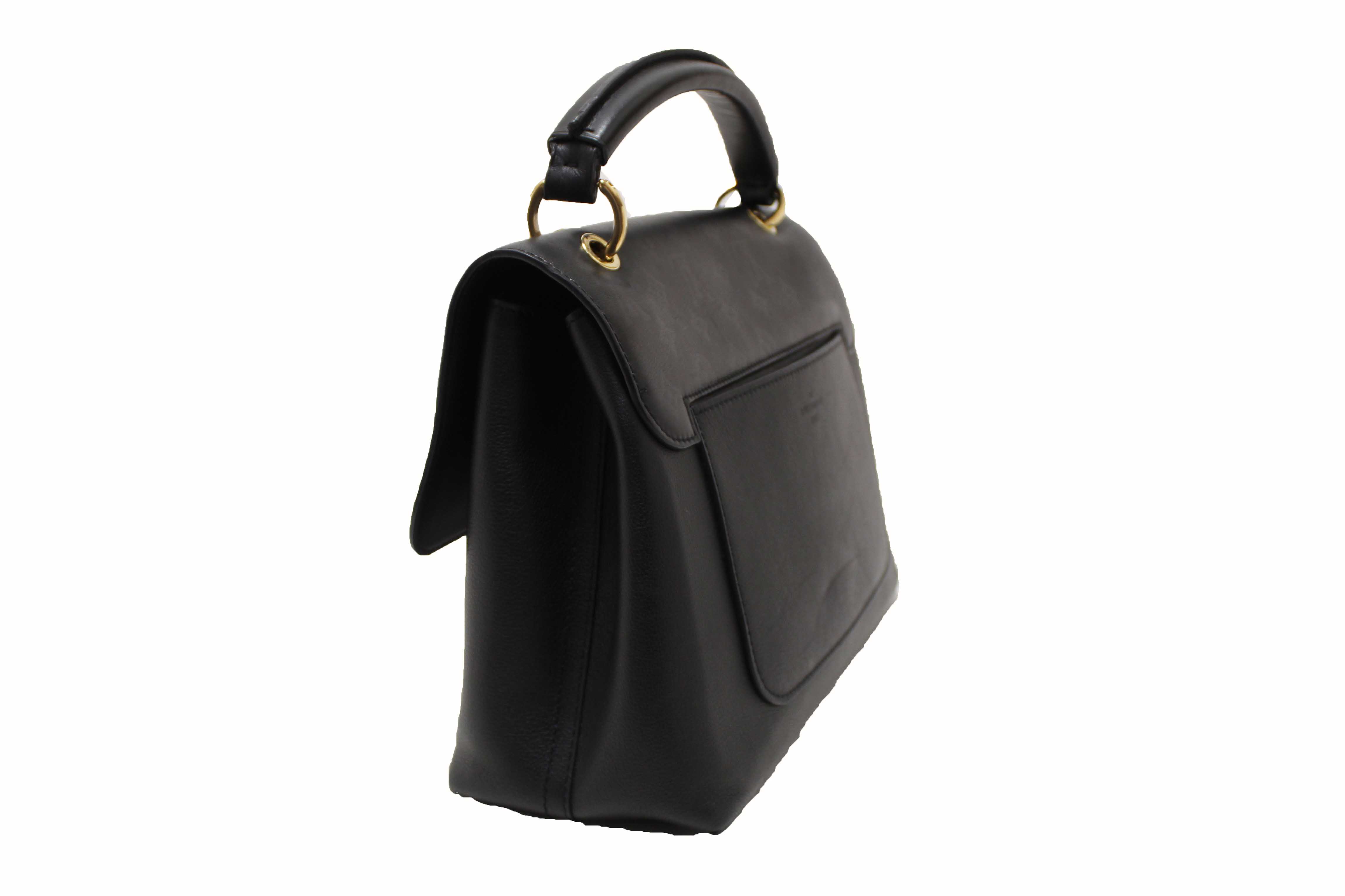 Authentic Louis Vuitton Black Monogram Leather Very One Handle Handbag