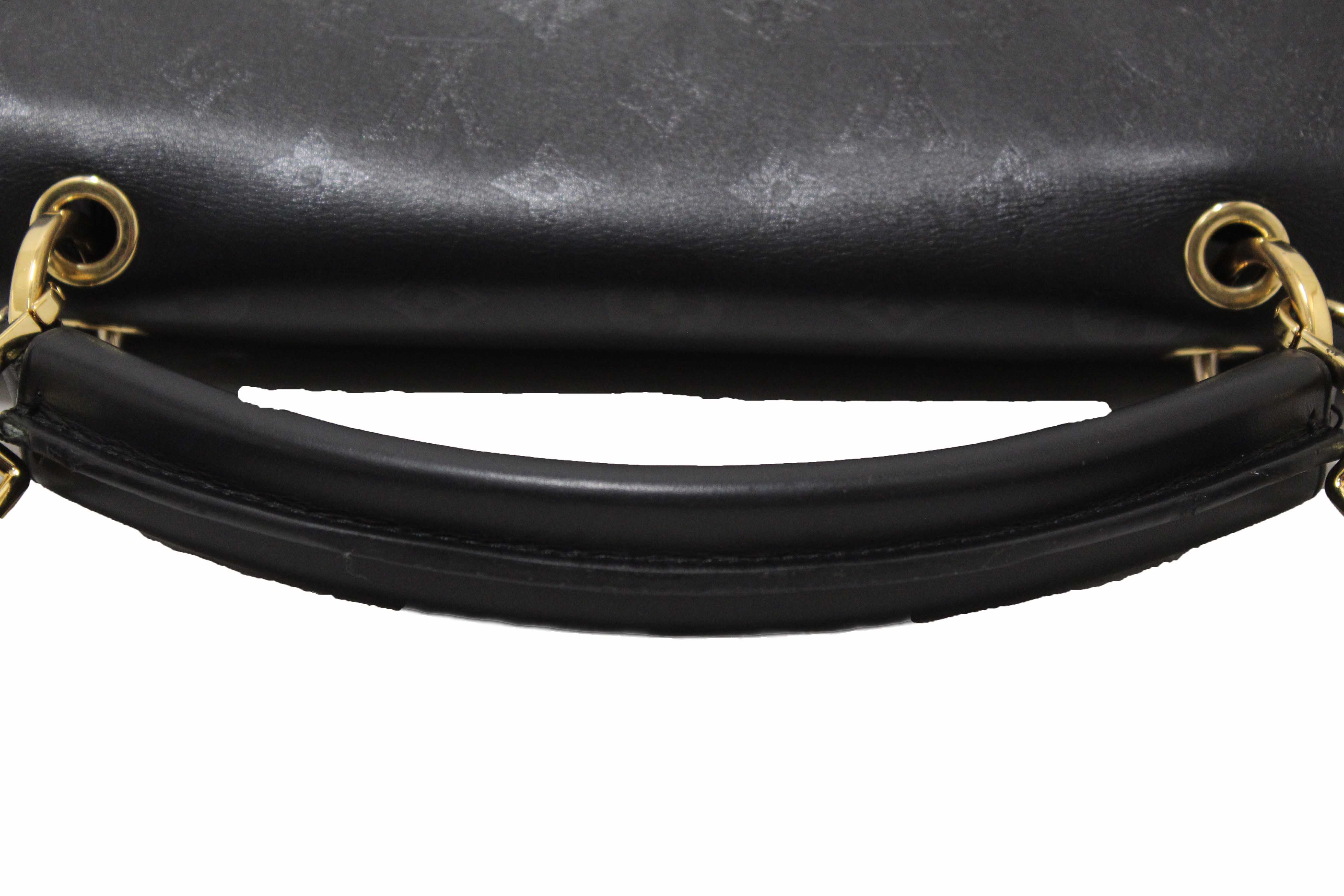 Authentic Louis Vuitton Black Monogram Leather Very One Handle Handbag
