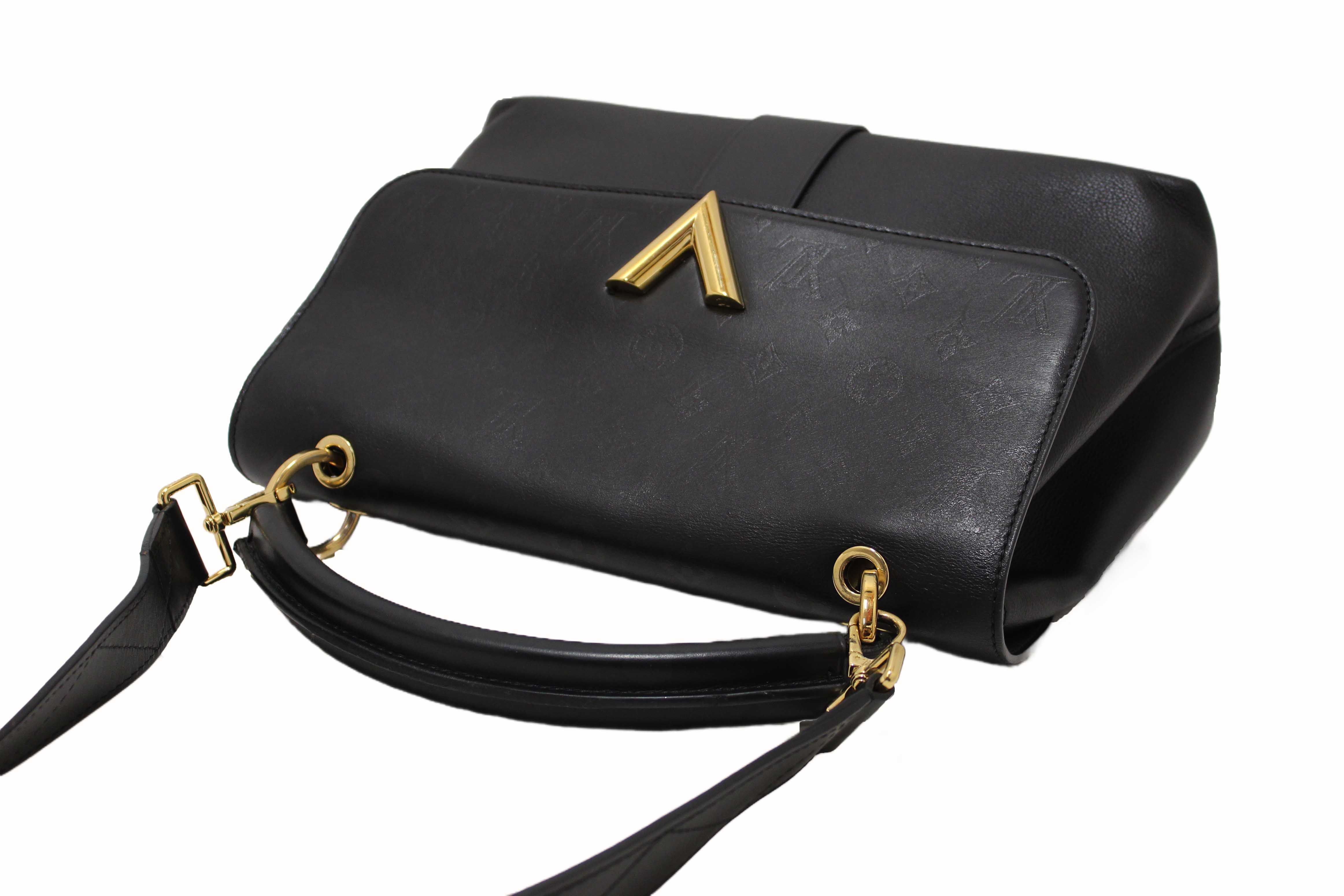 Authentic Louis Vuitton Black Monogram Leather Very One Handle Handbag