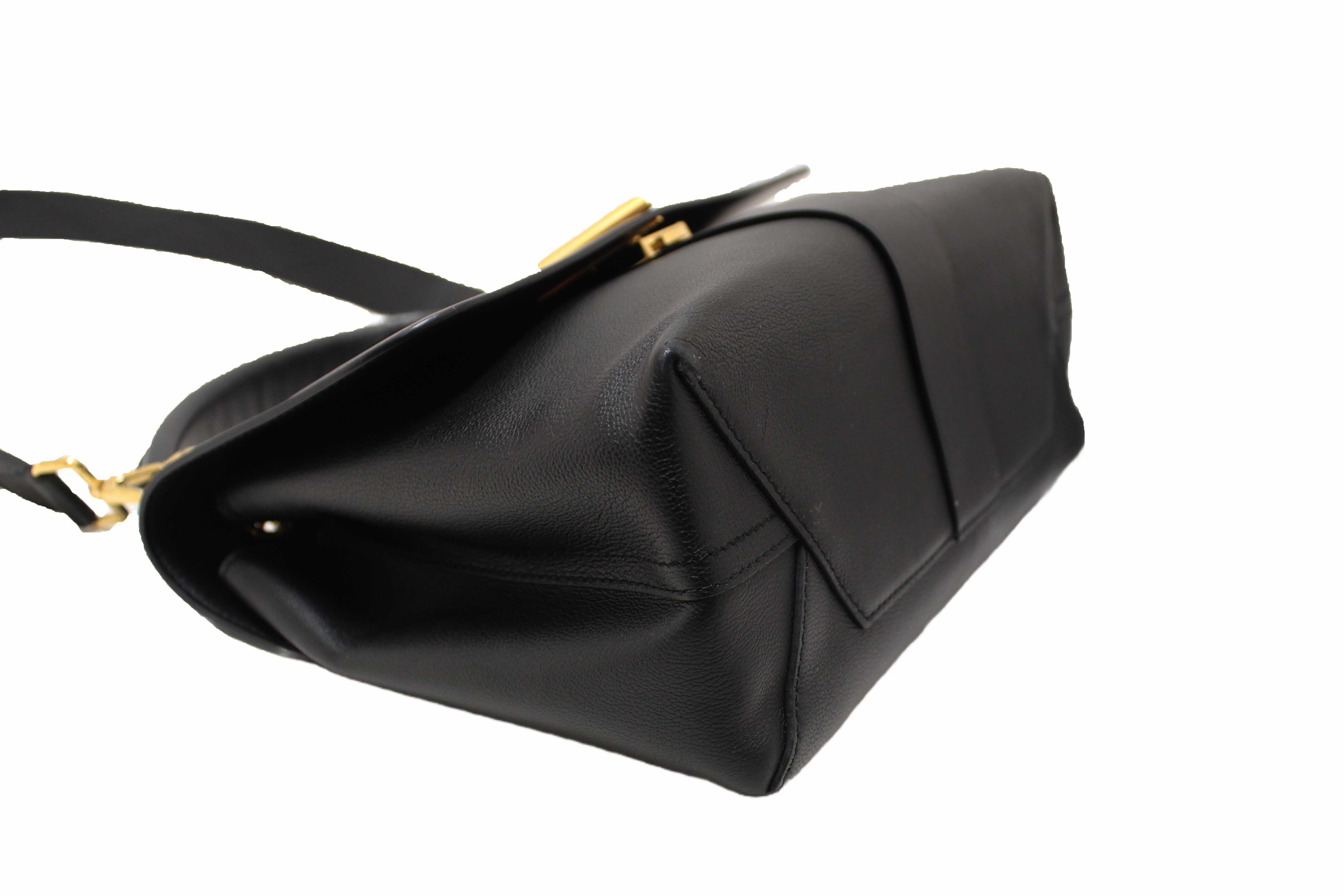 Authentic Louis Vuitton Black Monogram Leather Very One Handle Handbag