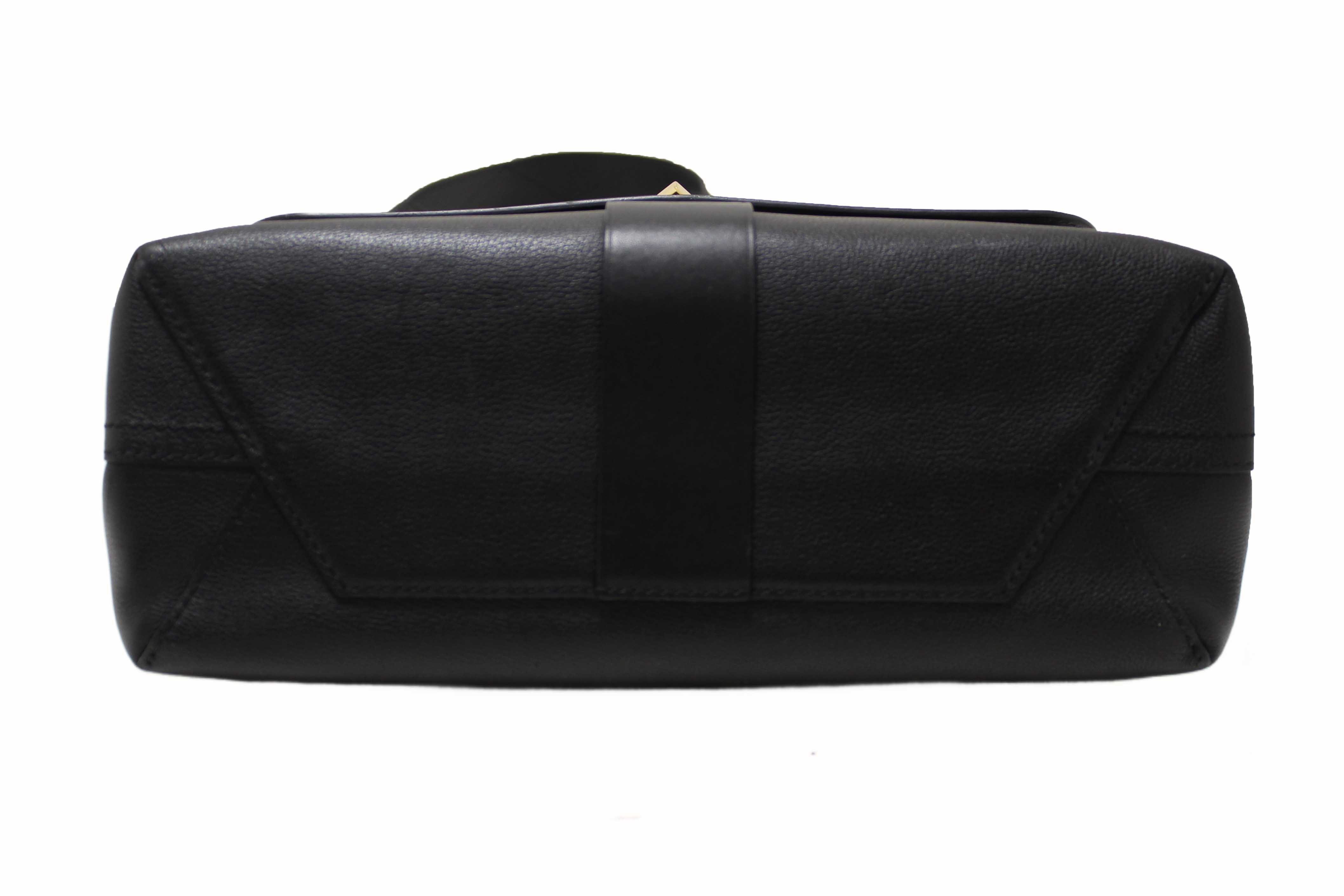 Authentic Louis Vuitton Black Monogram Leather Very One Handle Handbag