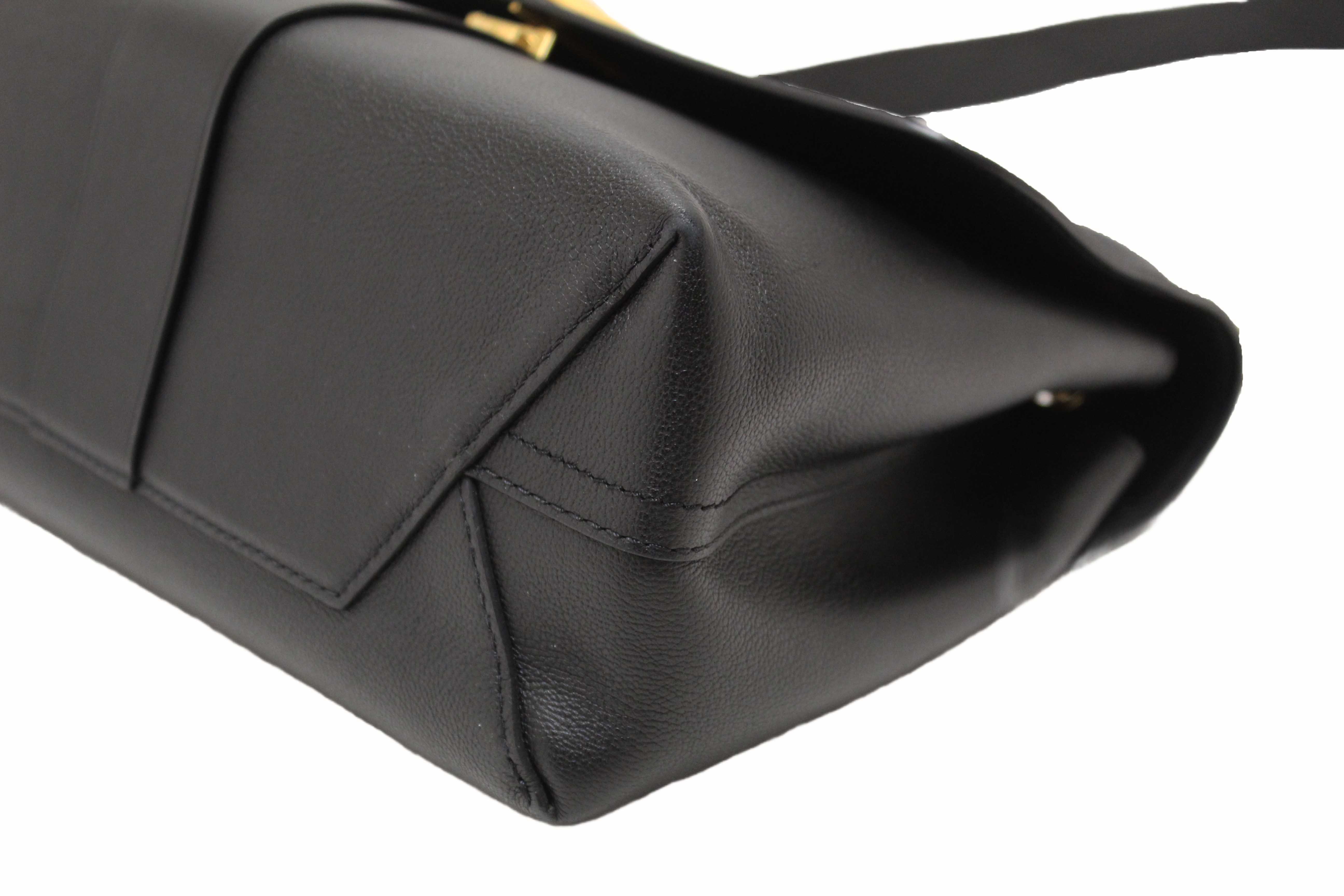 Authentic Louis Vuitton Black Monogram Leather Very One Handle Handbag