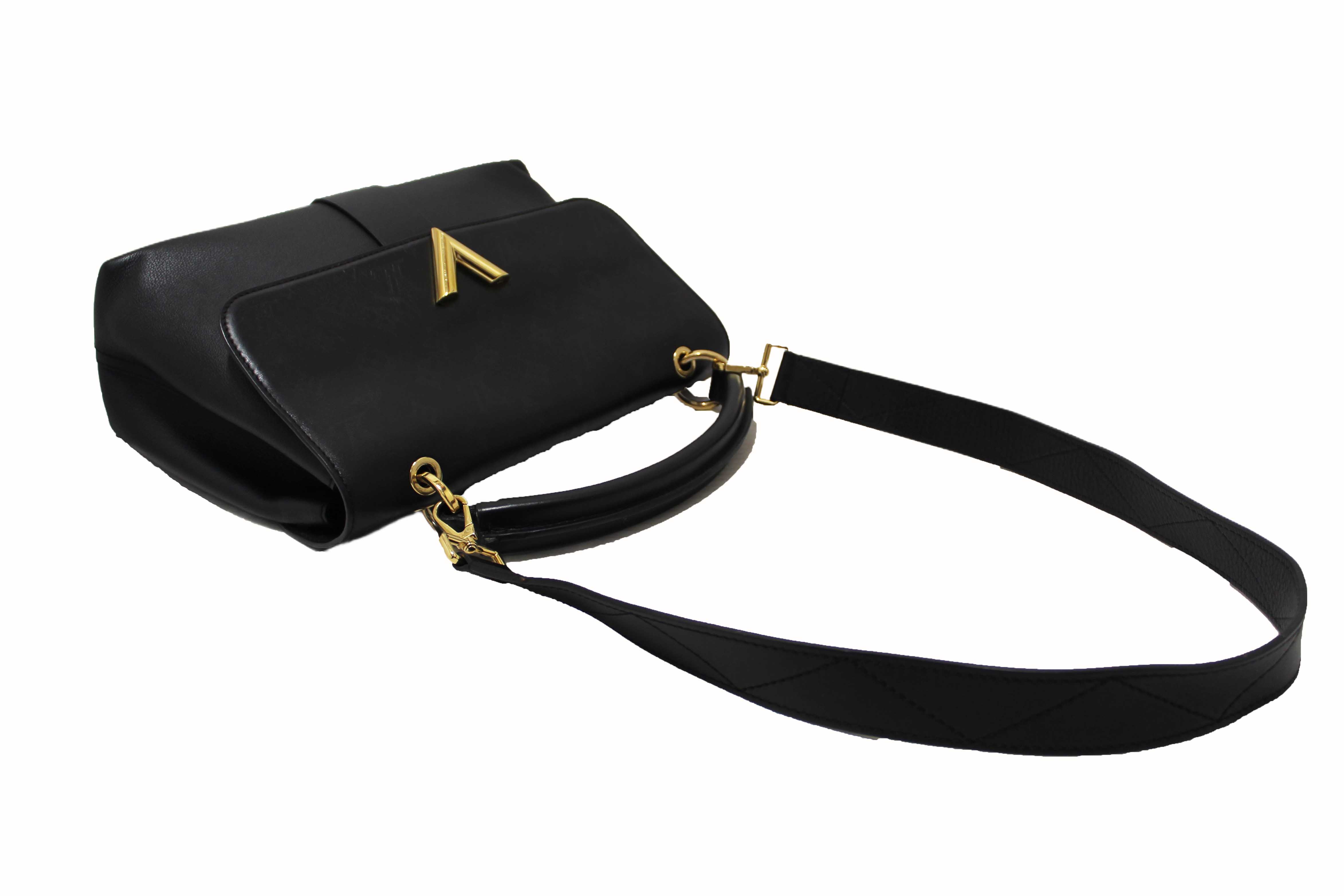 Authentic Louis Vuitton Black Monogram Leather Very One Handle Handbag