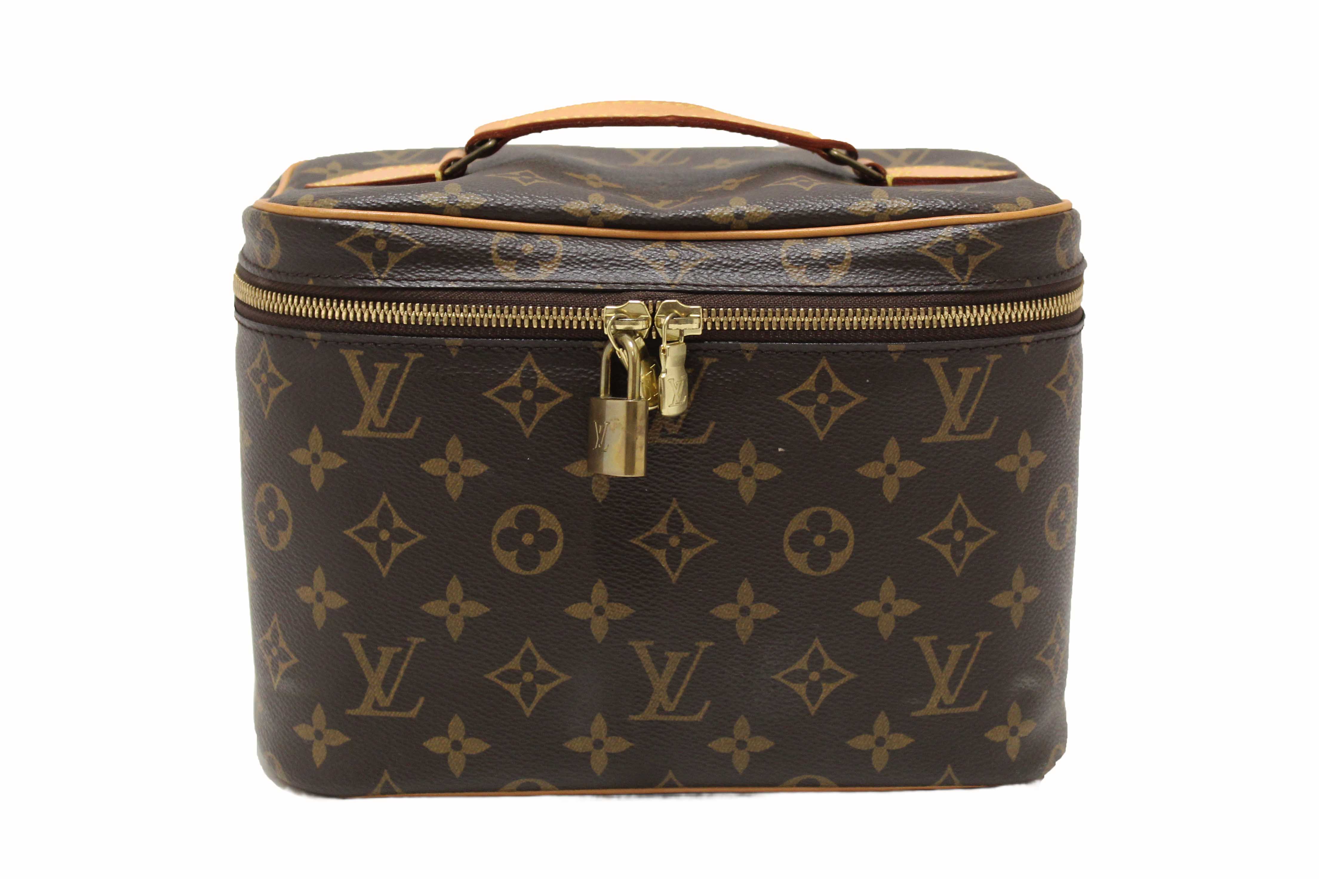 Authentic Louis Vuitton Classic Monogram Nice BB Vanity Beauty Case