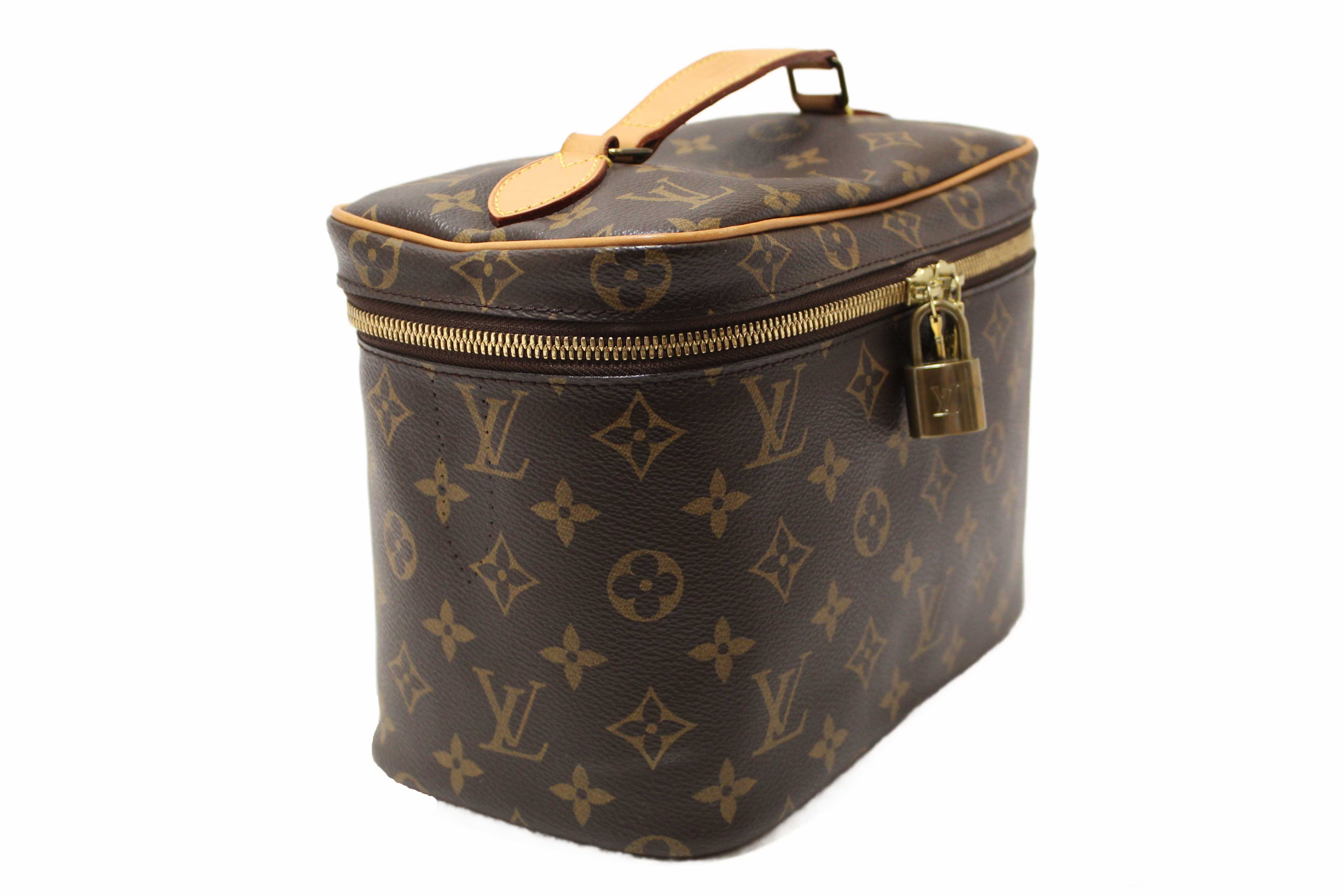 Authentic Louis Vuitton Classic Monogram Nice BB Vanity Beauty Case