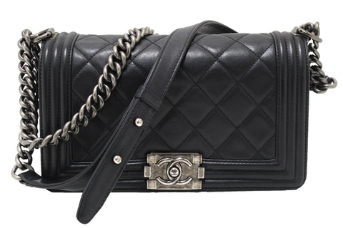 Chanel Black Quilted Patent Leather Large Just Mademoiselle Bowling Bag  Chanel