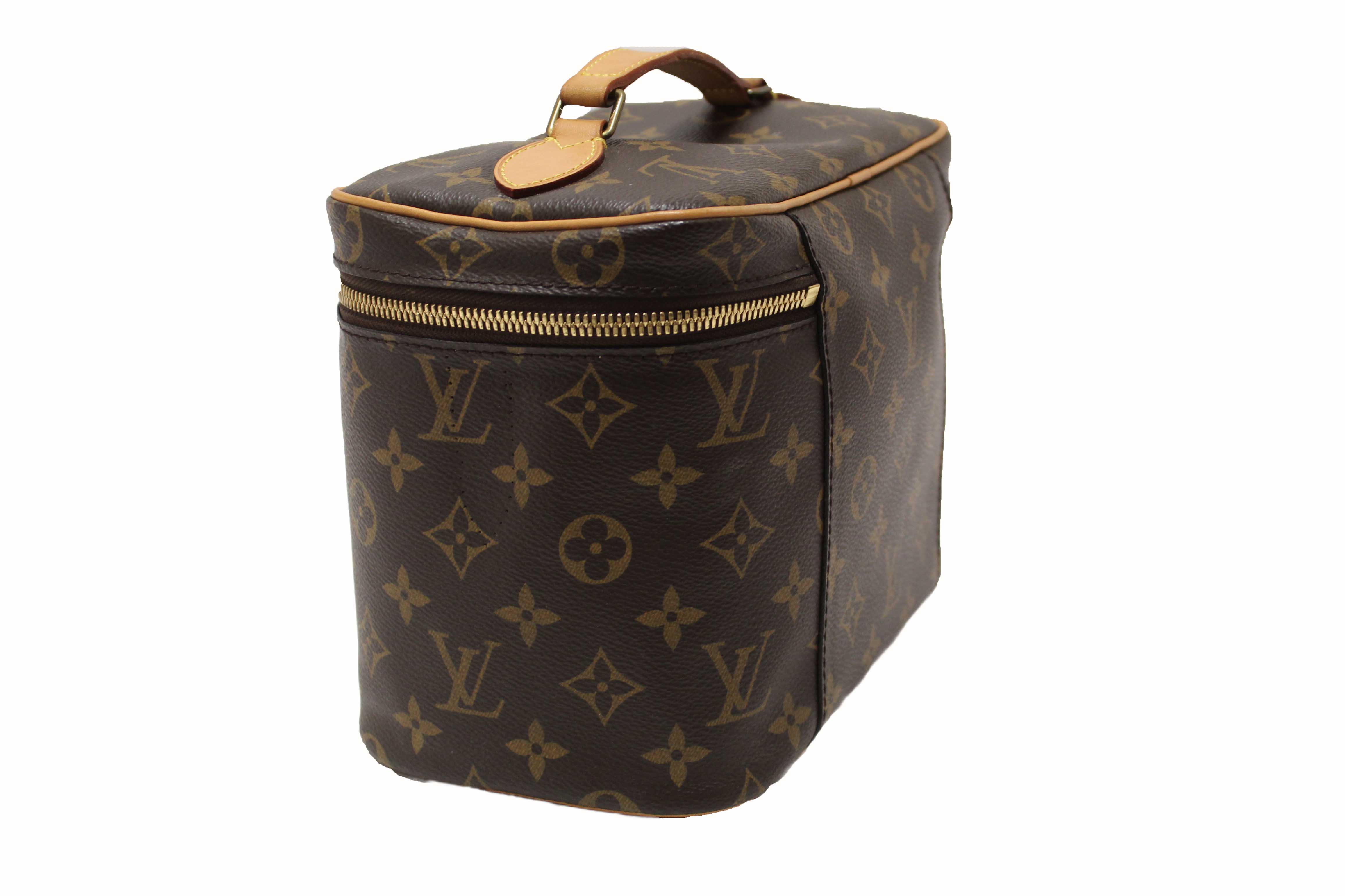 Authentic Louis Vuitton Classic Monogram Nice BB Vanity Beauty Case