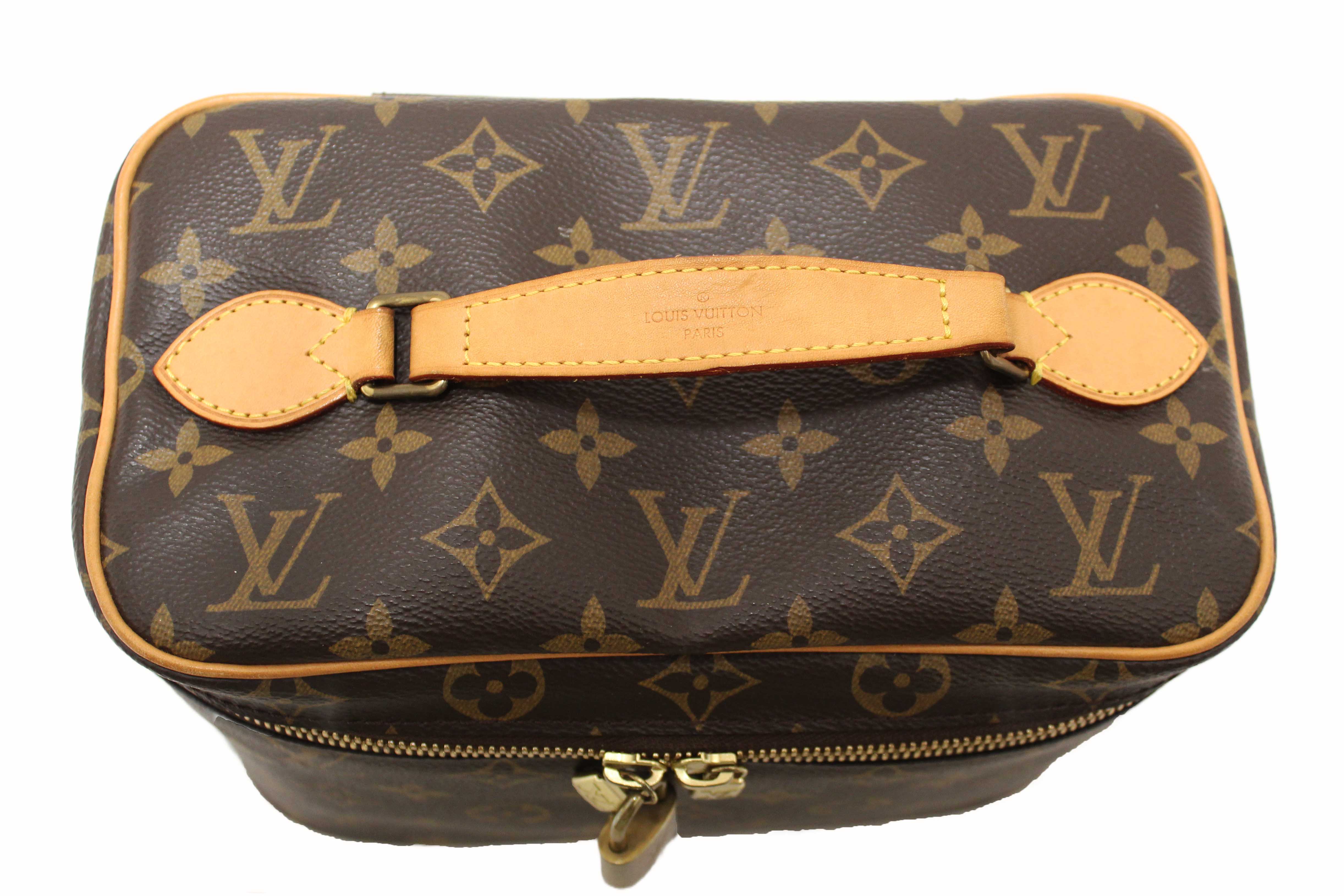 Authentic Louis Vuitton Classic Monogram Nice BB Vanity Beauty Case