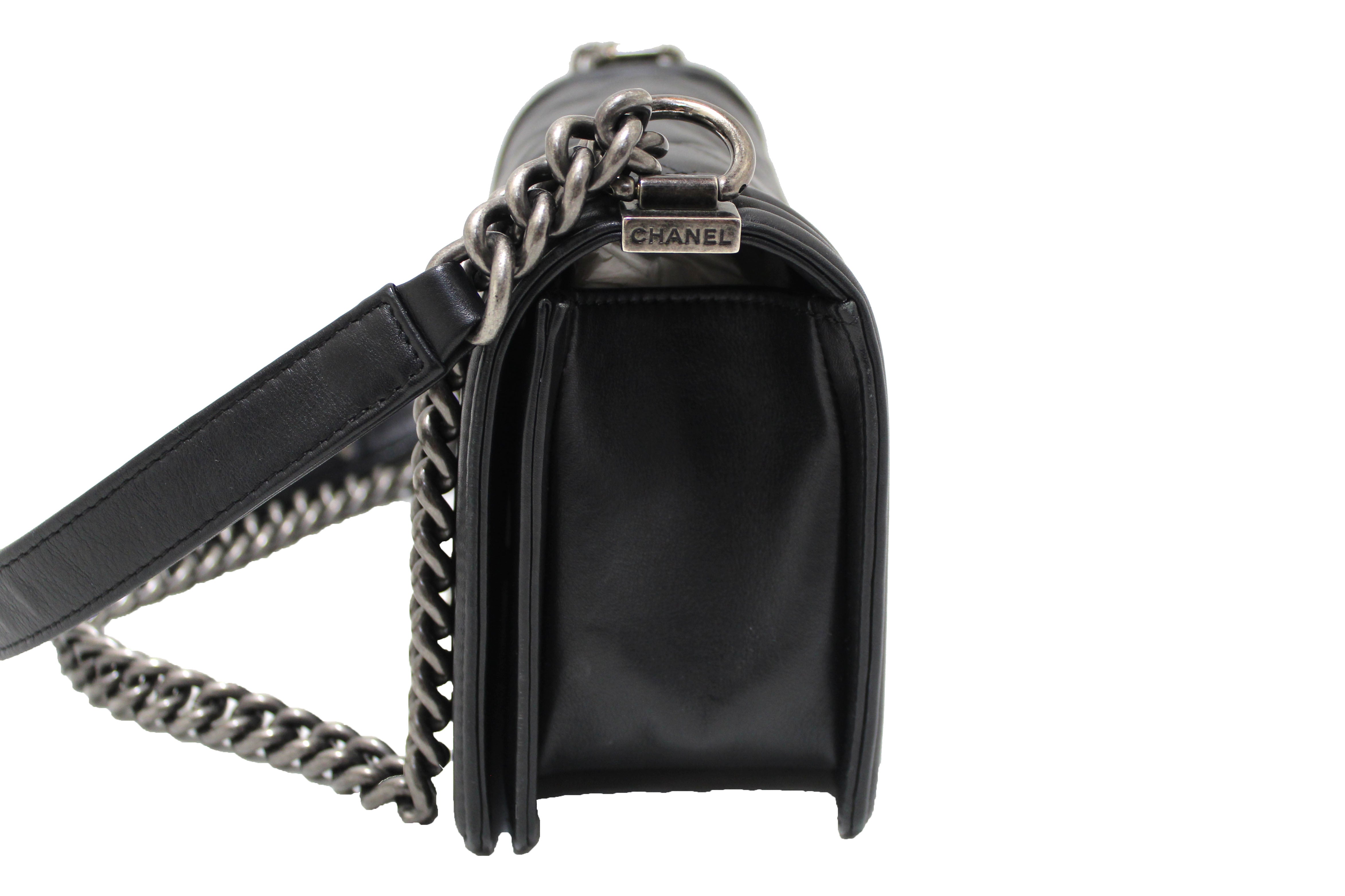 CHANEL Washed Lambskin Quilted Mini Chain Around Flap Black | FASHIONPHILE