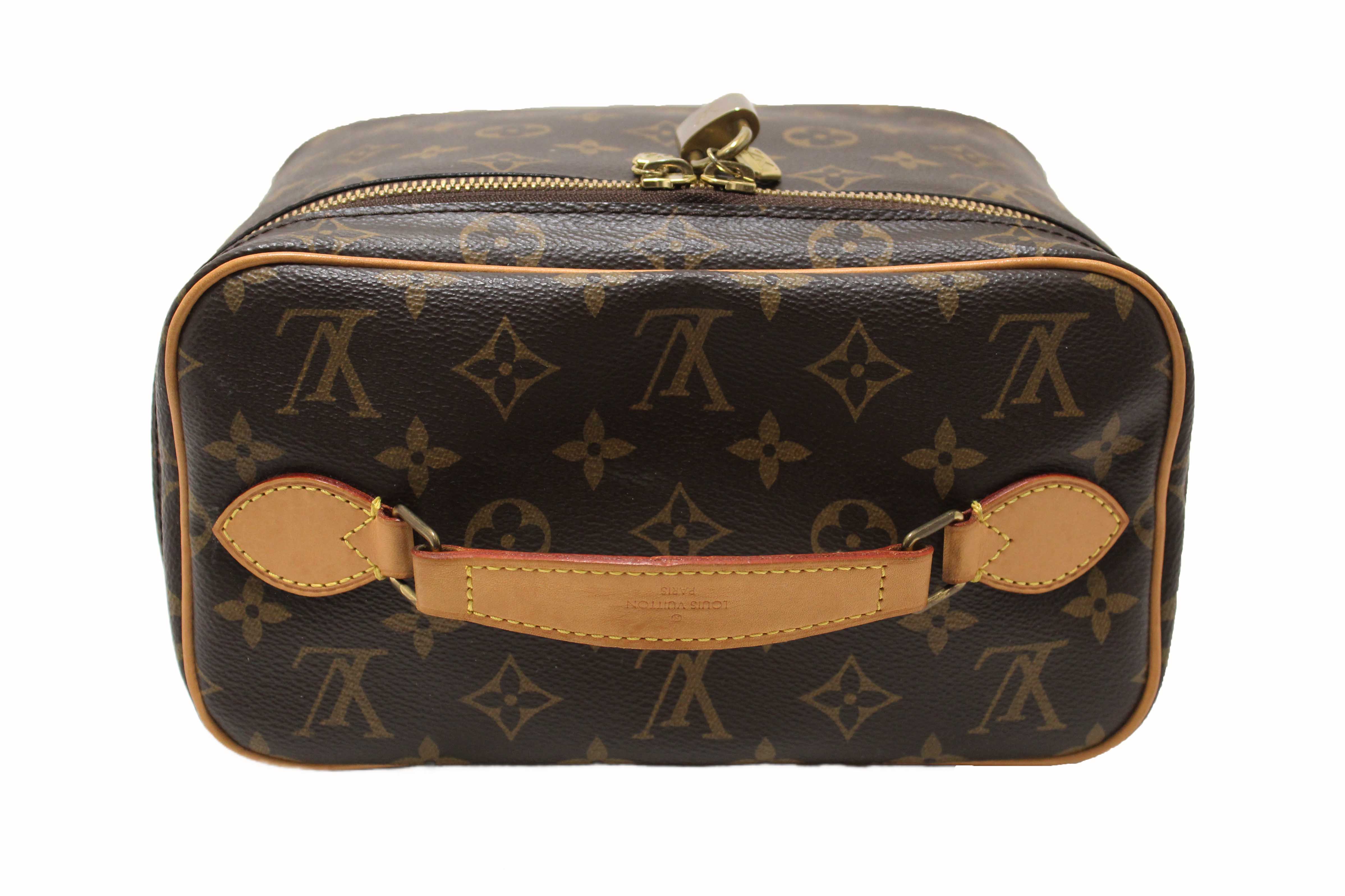 Authentic Louis Vuitton Classic Monogram Nice BB Vanity Beauty Case