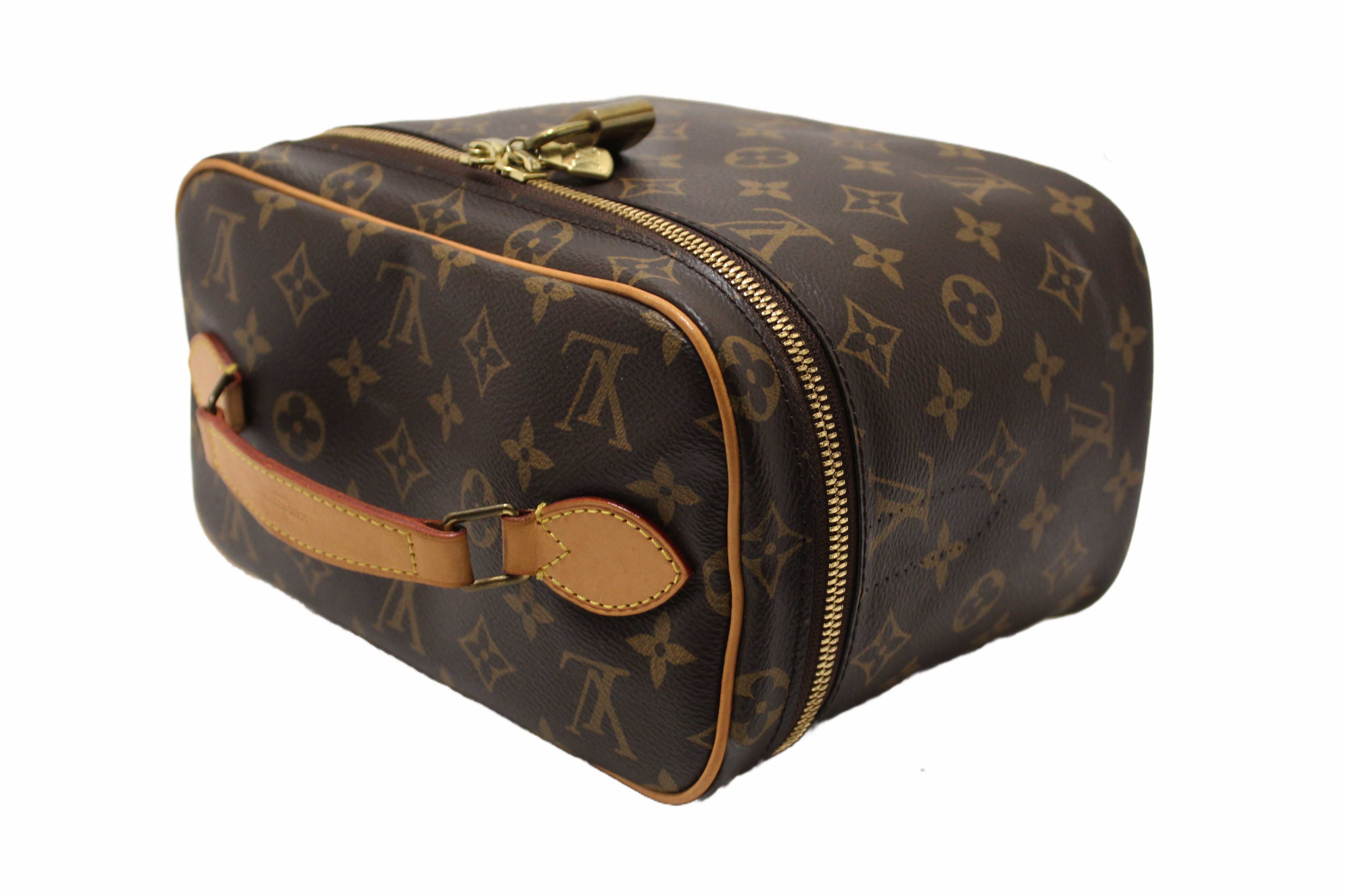 Authentic Louis Vuitton Classic Monogram Nice BB Vanity Beauty Case