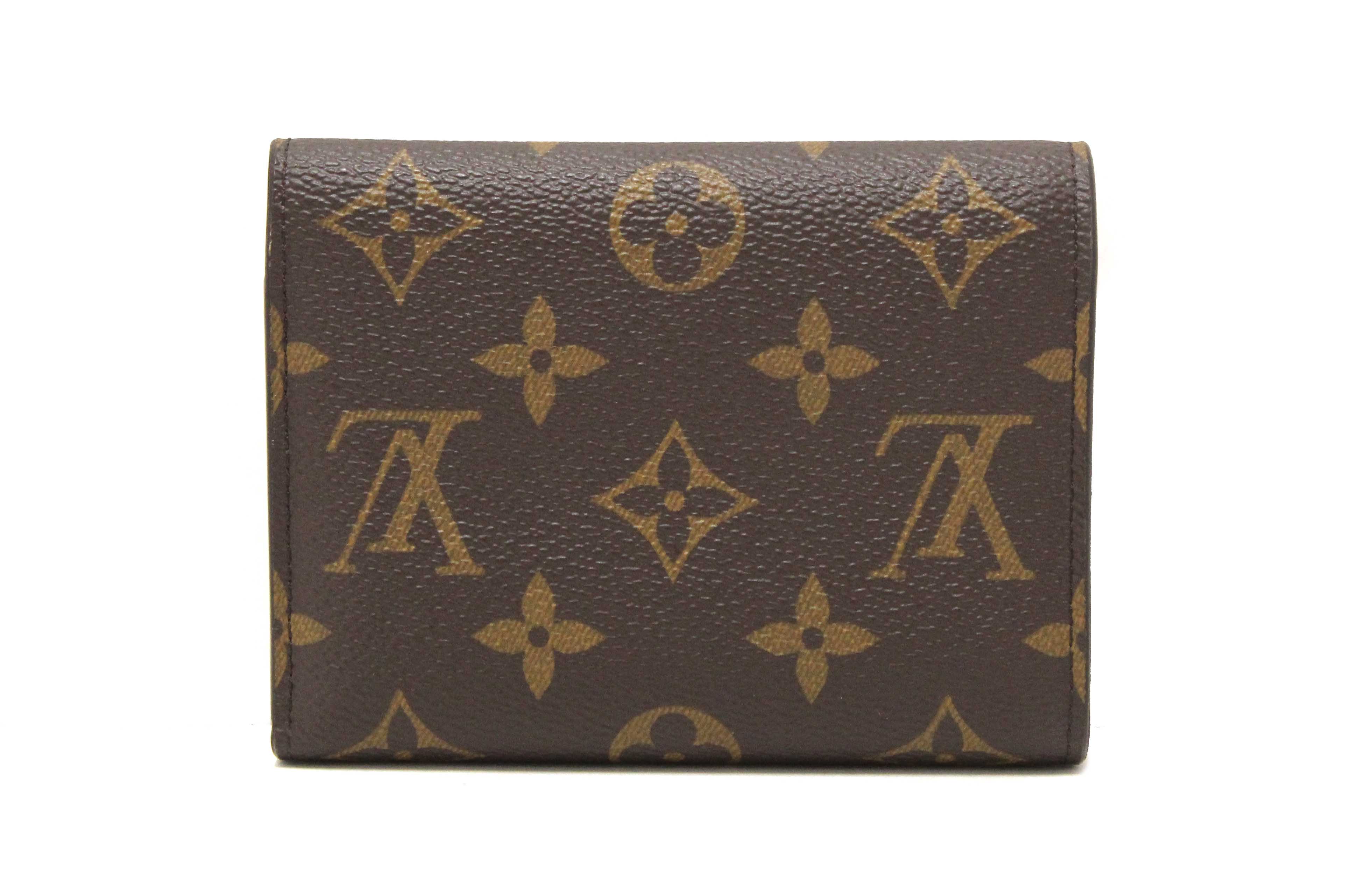 Authentic Louis Vuitton Classic Monogram Rose Ballerine Pink Victorine Wallet