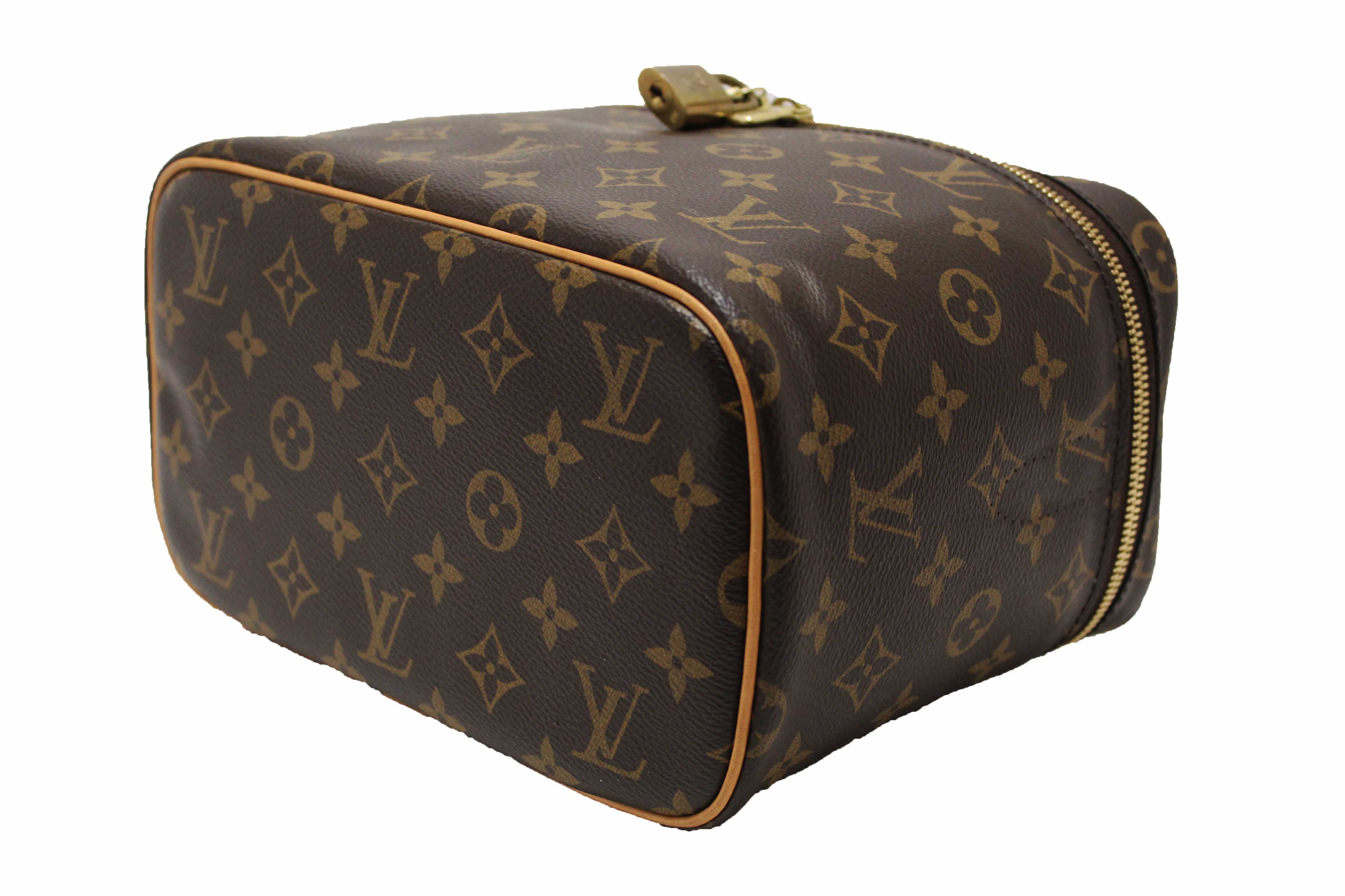 Authentic Louis Vuitton Classic Monogram Nice BB Vanity Beauty Case