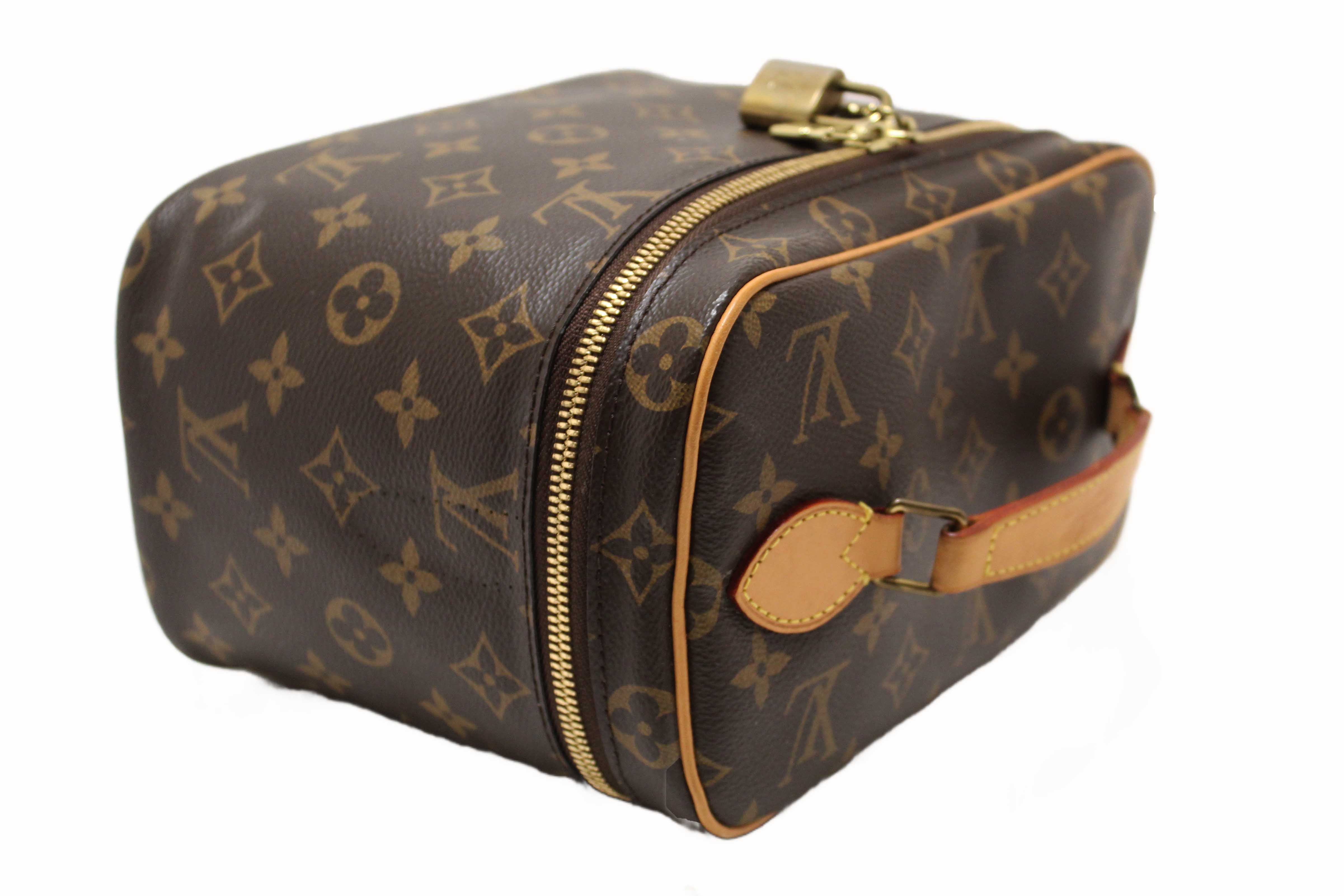 Authentic Louis Vuitton Classic Monogram Nice BB Vanity Beauty Case