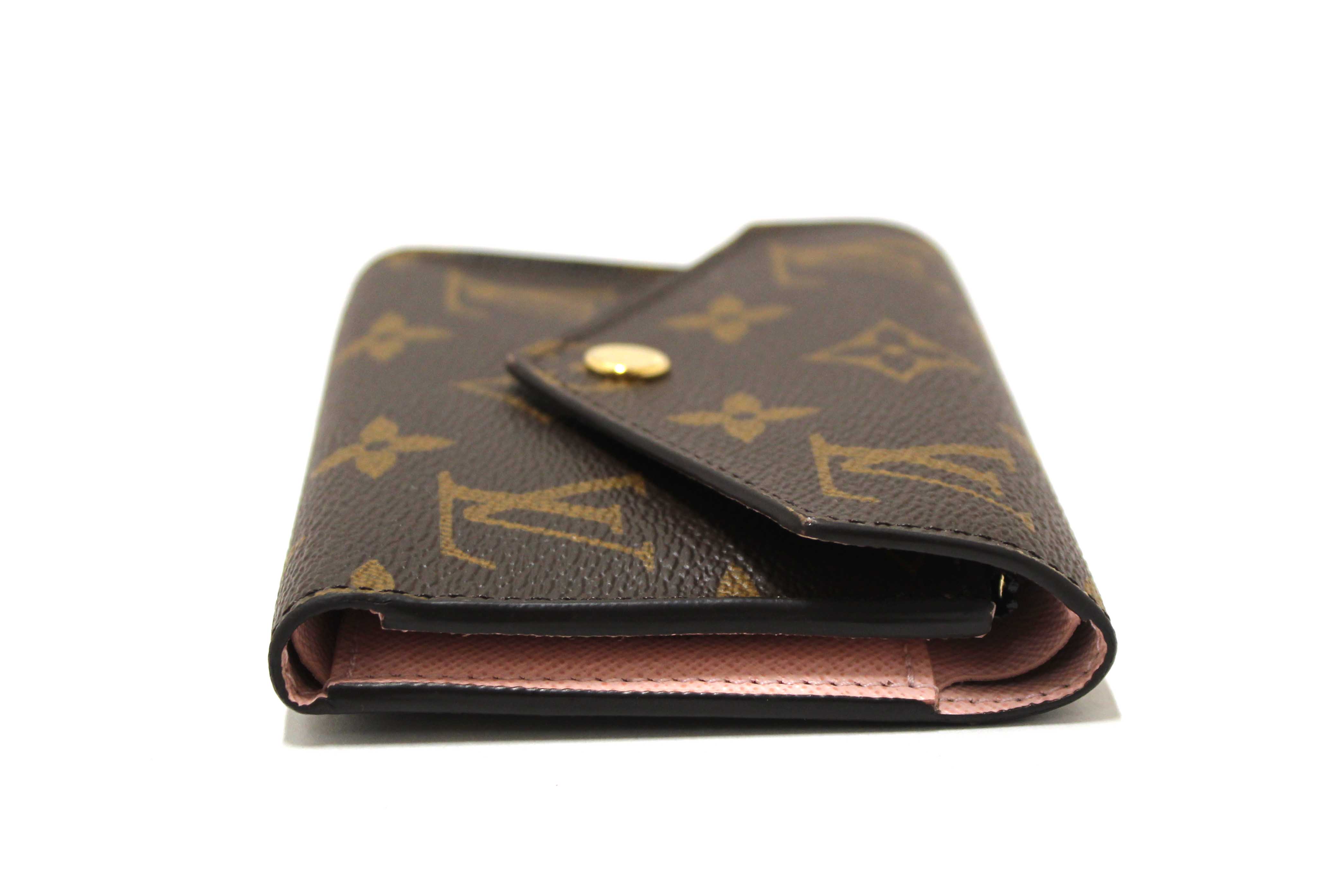 Authentic Louis Vuitton Classic Monogram Rose Ballerine Pink Victorine Wallet