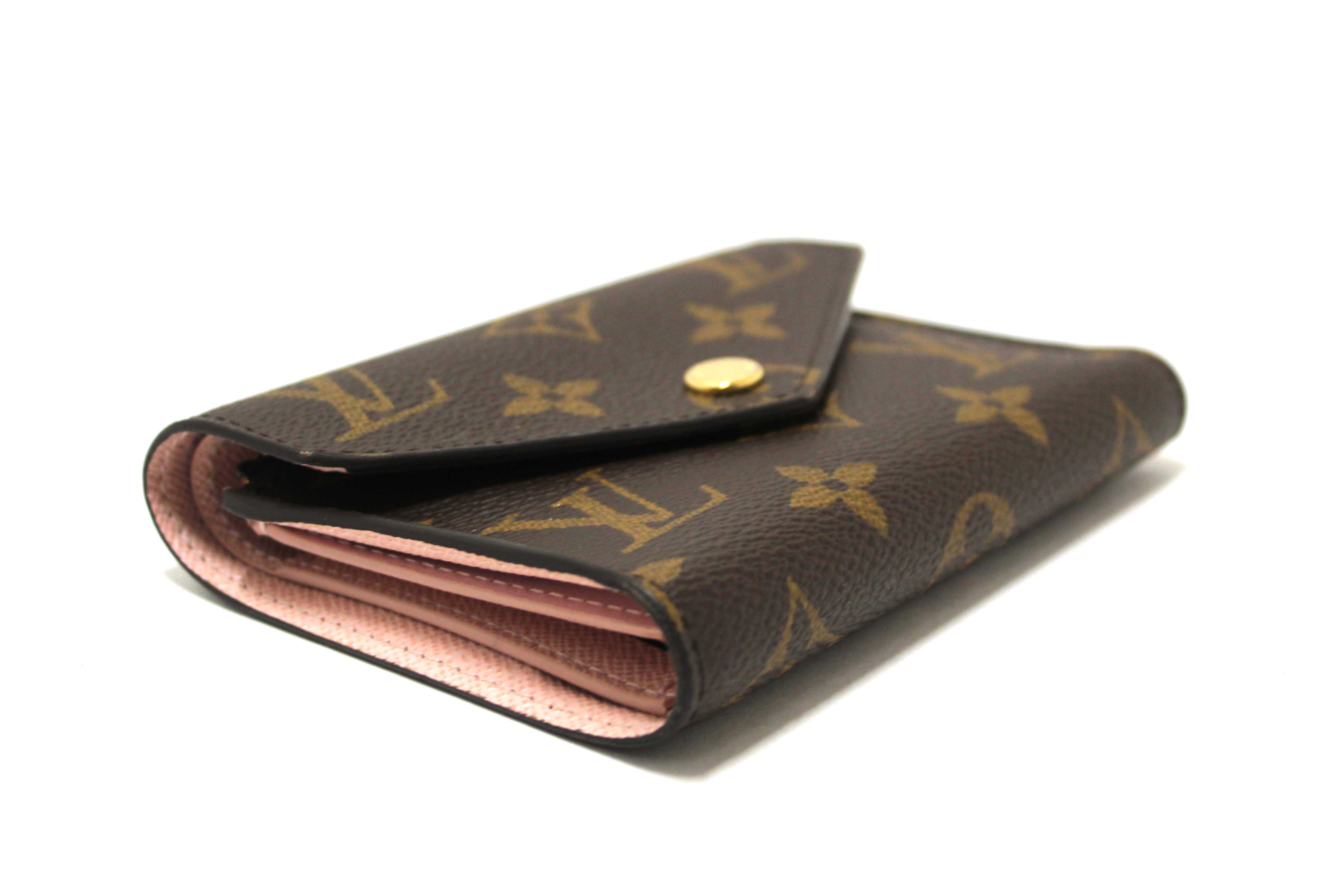 Authentic Louis Vuitton Classic Monogram Rose Ballerine Pink Victorine Wallet