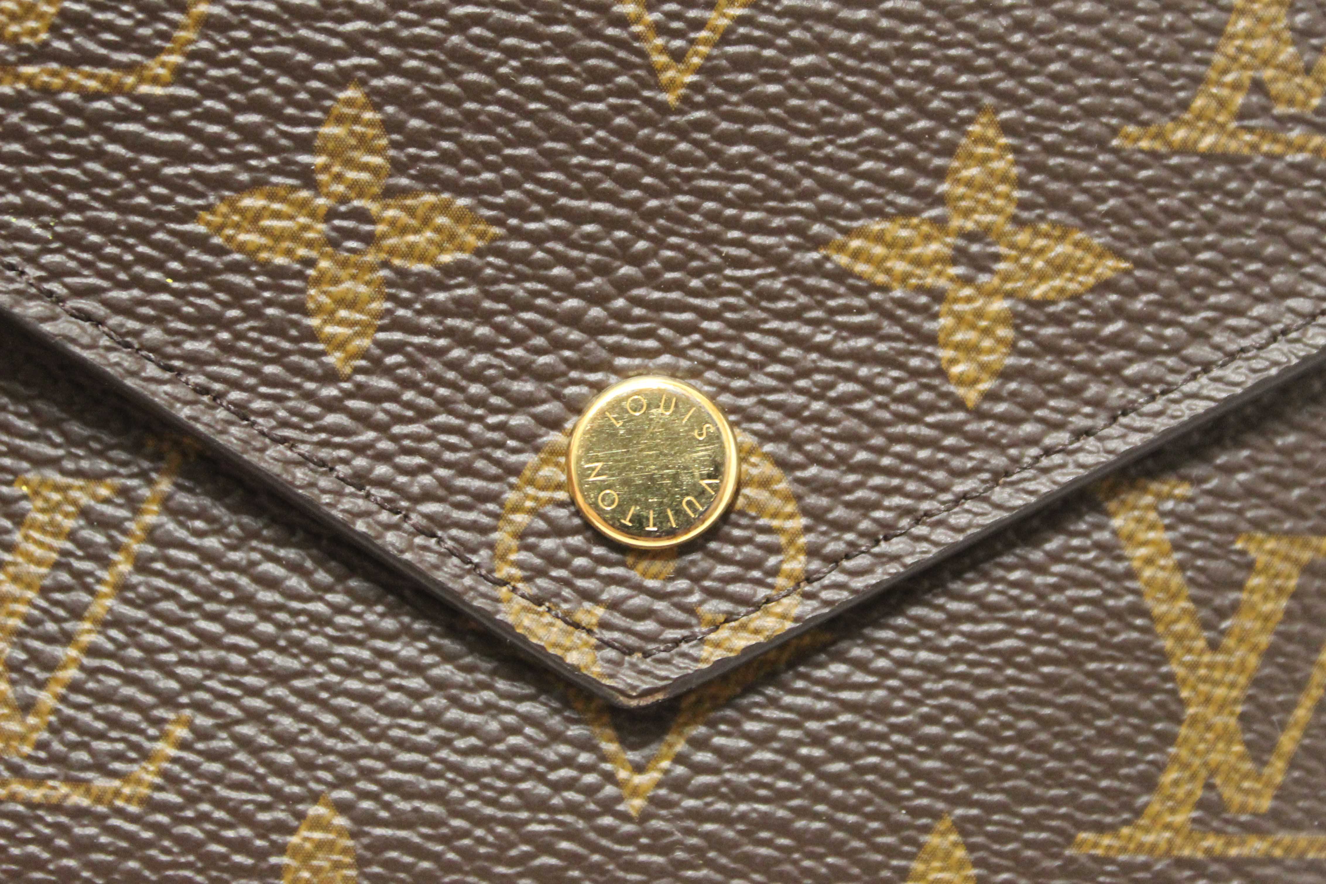 Authentic Louis Vuitton Classic Monogram Rose Ballerine Pink Victorine Wallet