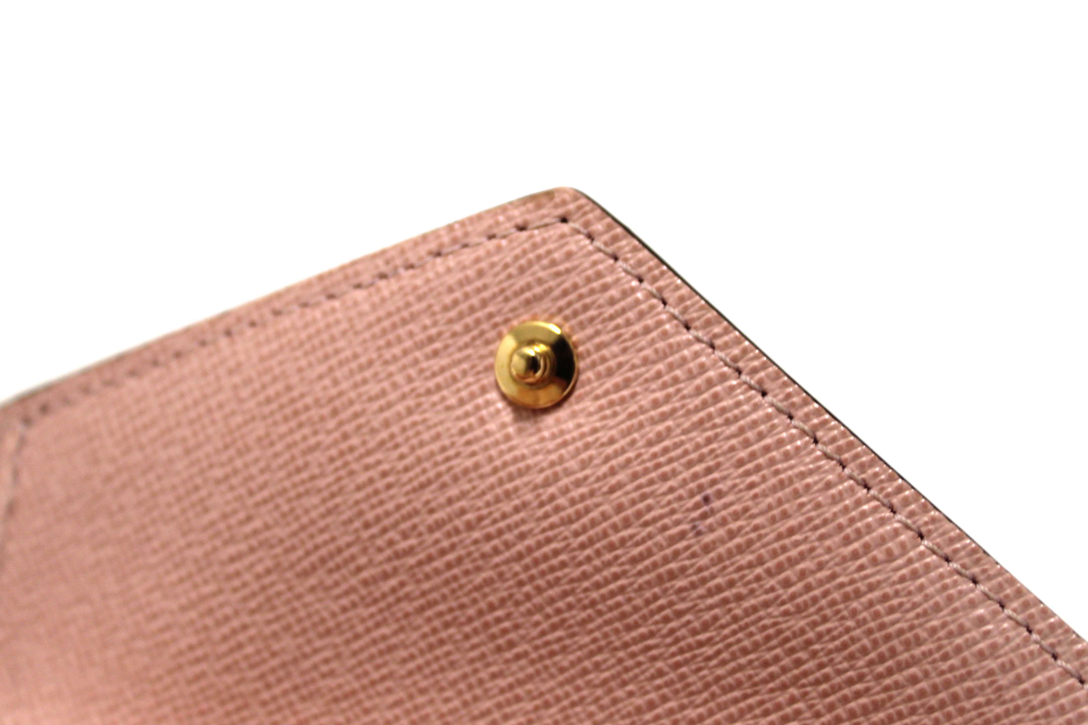 Authentic Louis Vuitton Classic Monogram Rose Ballerine Pink Victorine Wallet