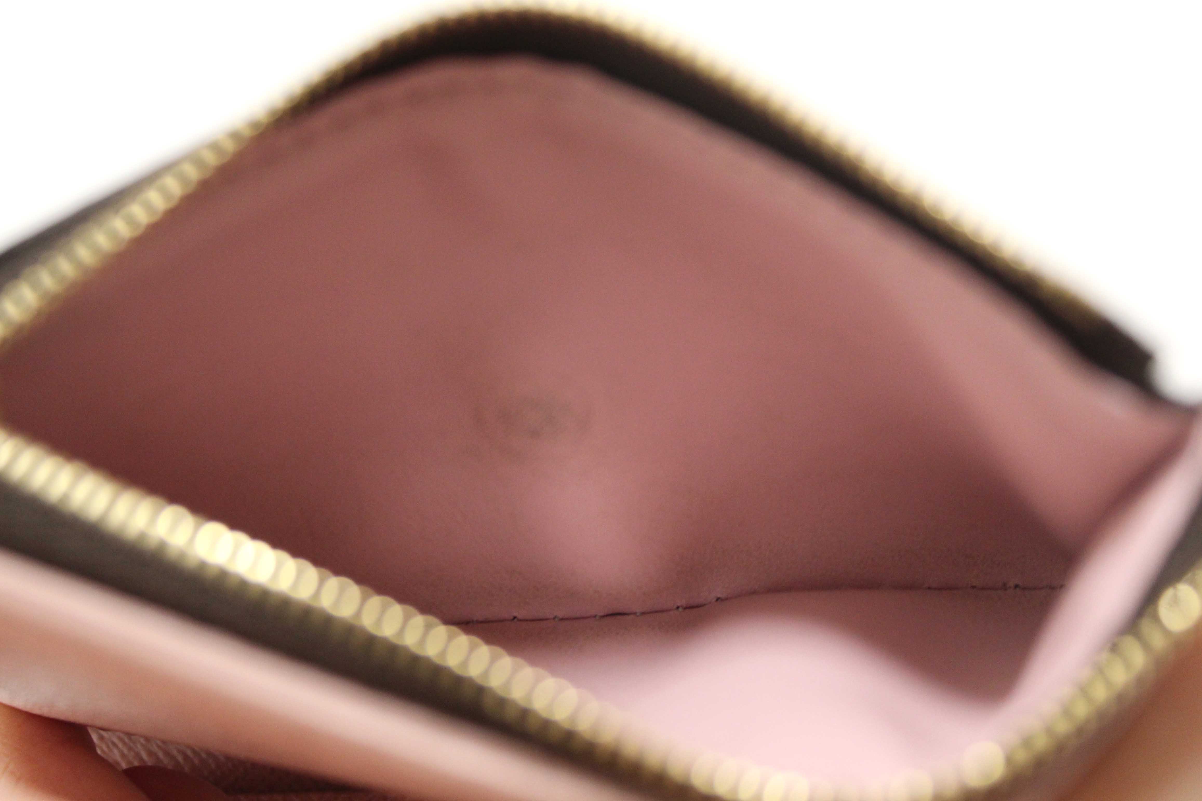 Authentic Louis Vuitton Classic Monogram Rose Ballerine Pink Victorine Wallet
