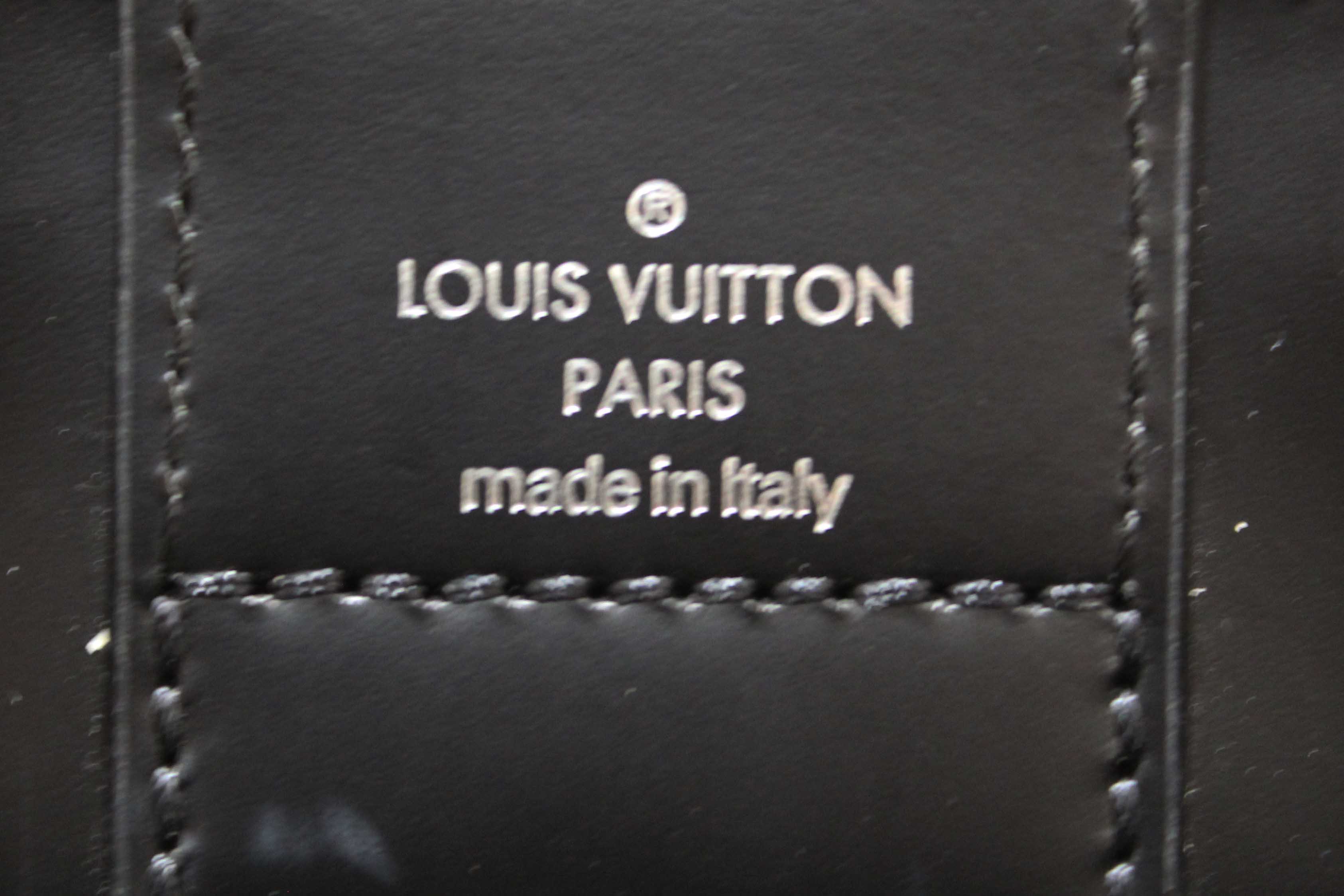 Authentic Louis Vuitton Black Epi Leather Kleber MM Tote Bag