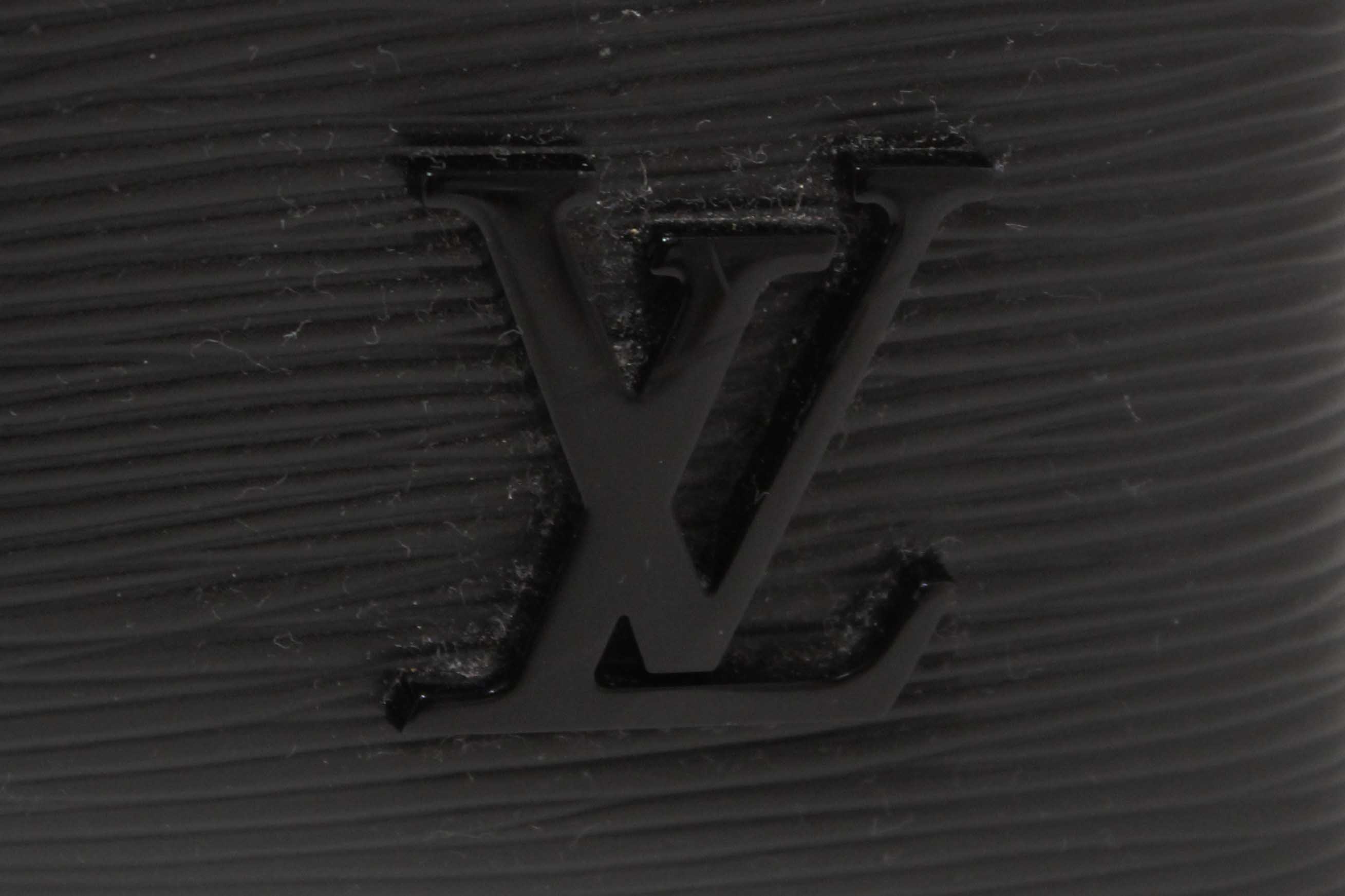 Authentic Louis Vuitton Black Epi Leather Kleber MM Tote Bag