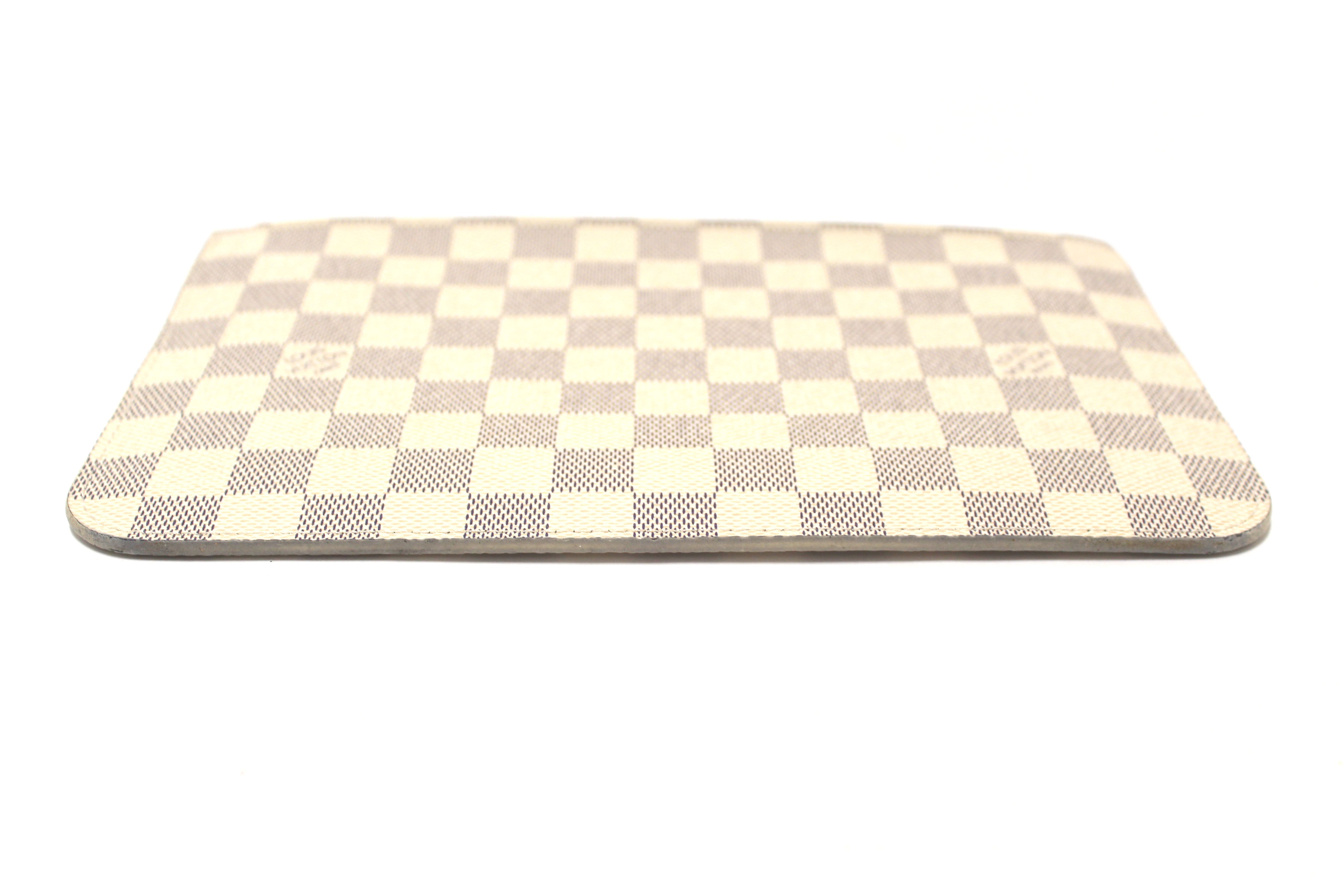 Authentic Louis Vuitton Damier Azur Canvas Neverfull Pouch Pochette