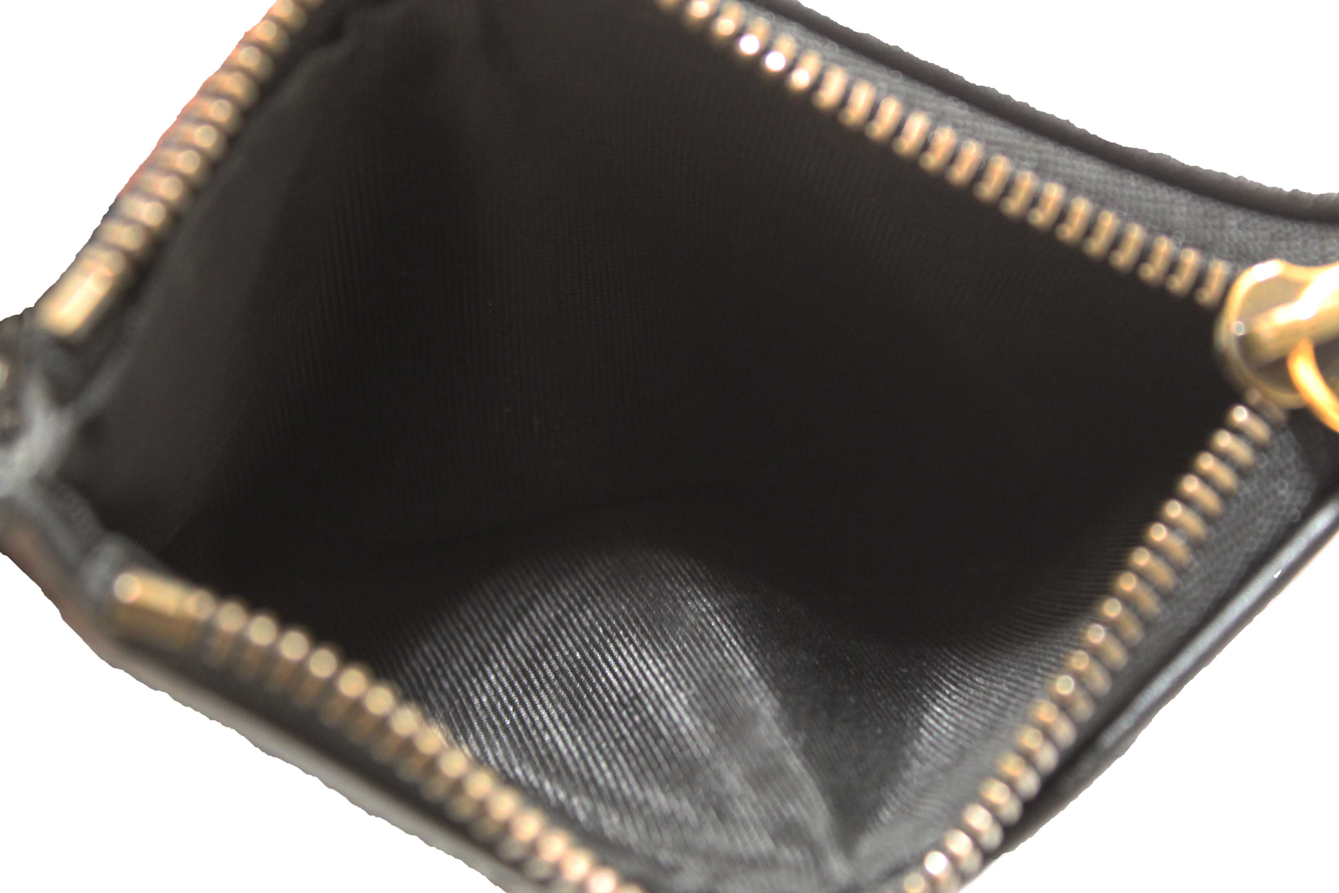 Authentic Gucci Black Marmont Chevron Leather Three Folded Wallet 474802 Wallet