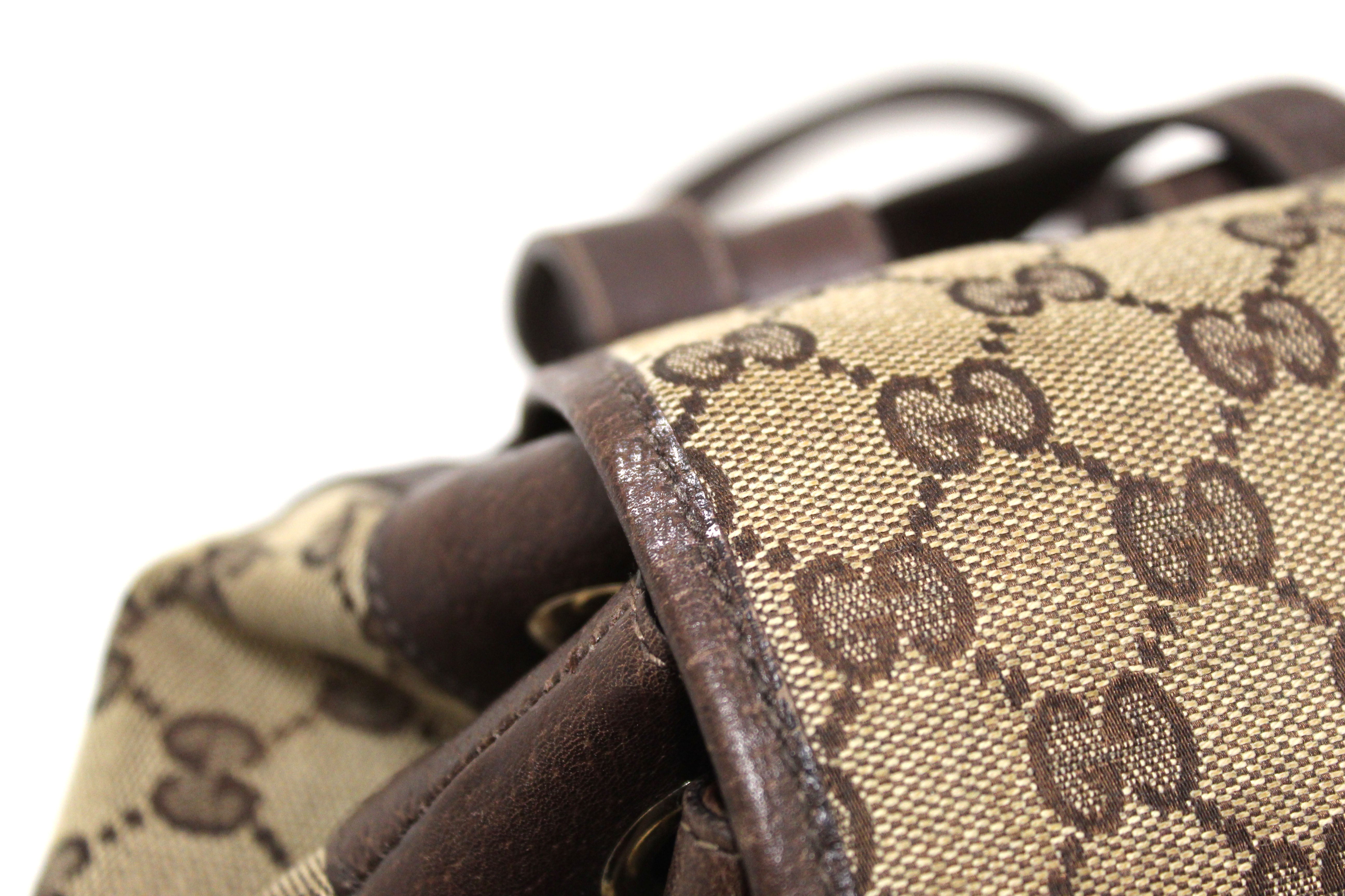 beige abbey leather backpack Authentic Gucci Brown GG Fabric Abbey Backpack – Paris Station Shop
