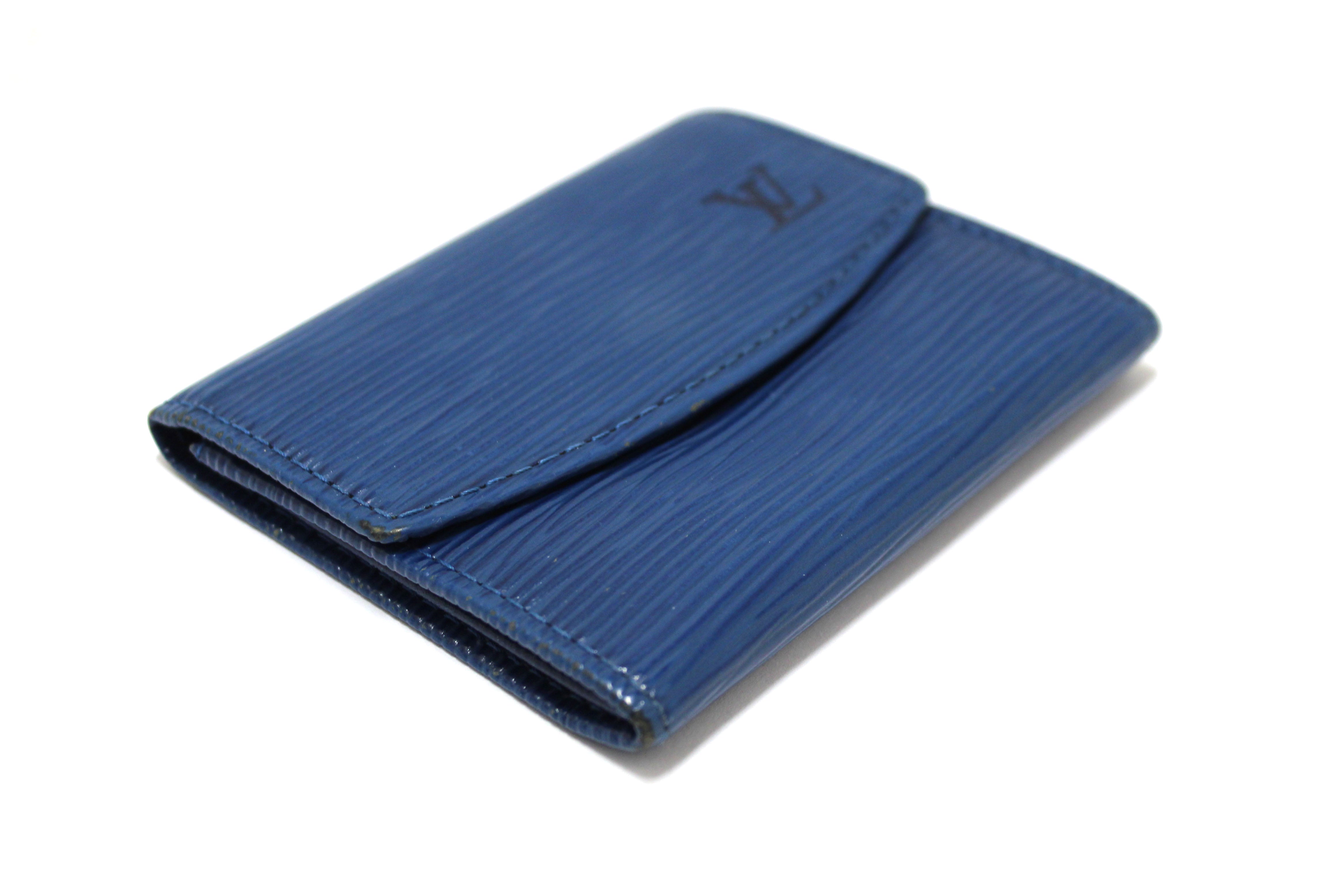 Louis Vuitton Cyan Epi Leather Card Holder Louis Vuitton