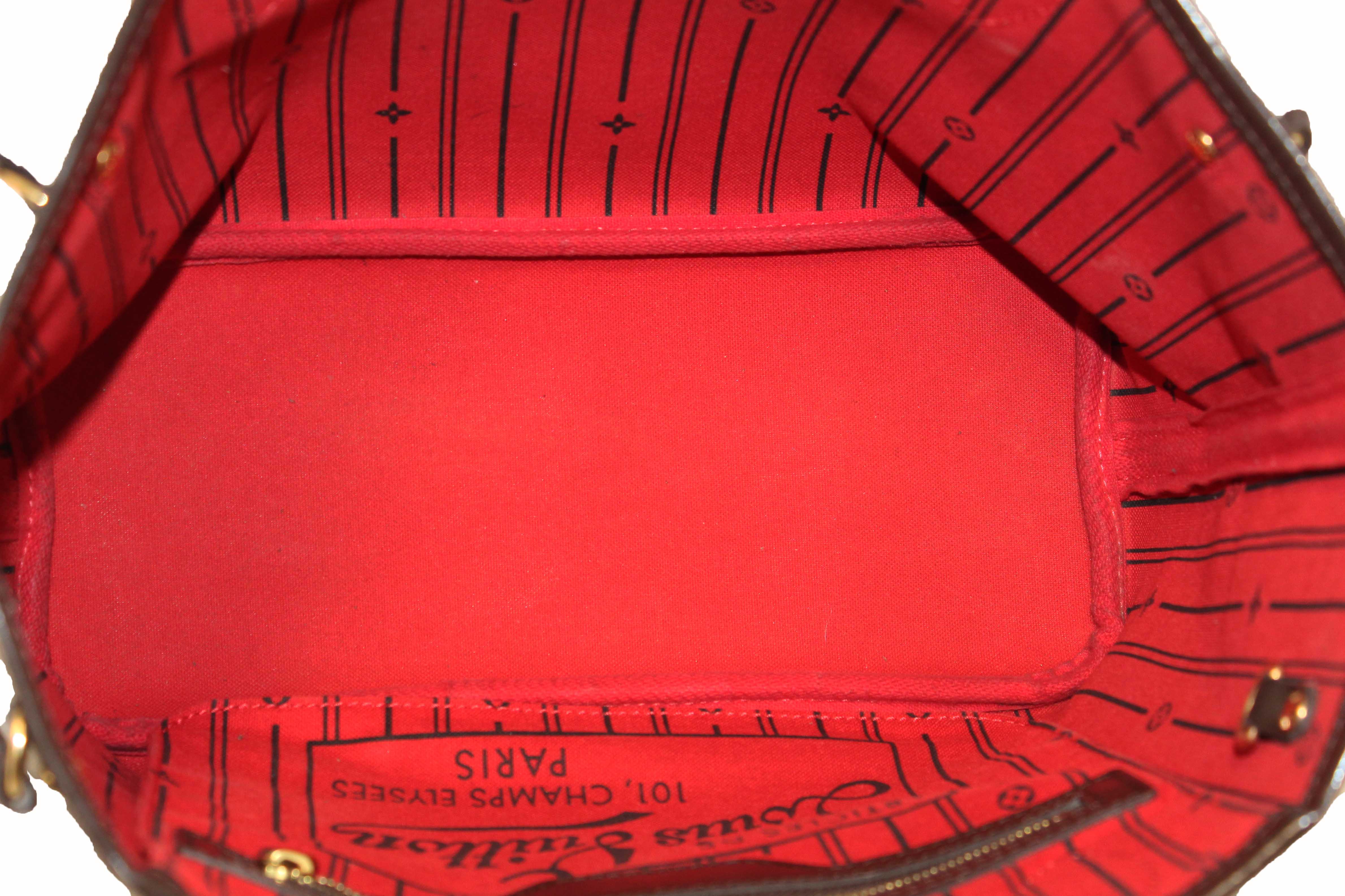 Authentic Louis Vuitton Damier Ebene Neverfull PM Tote Bag