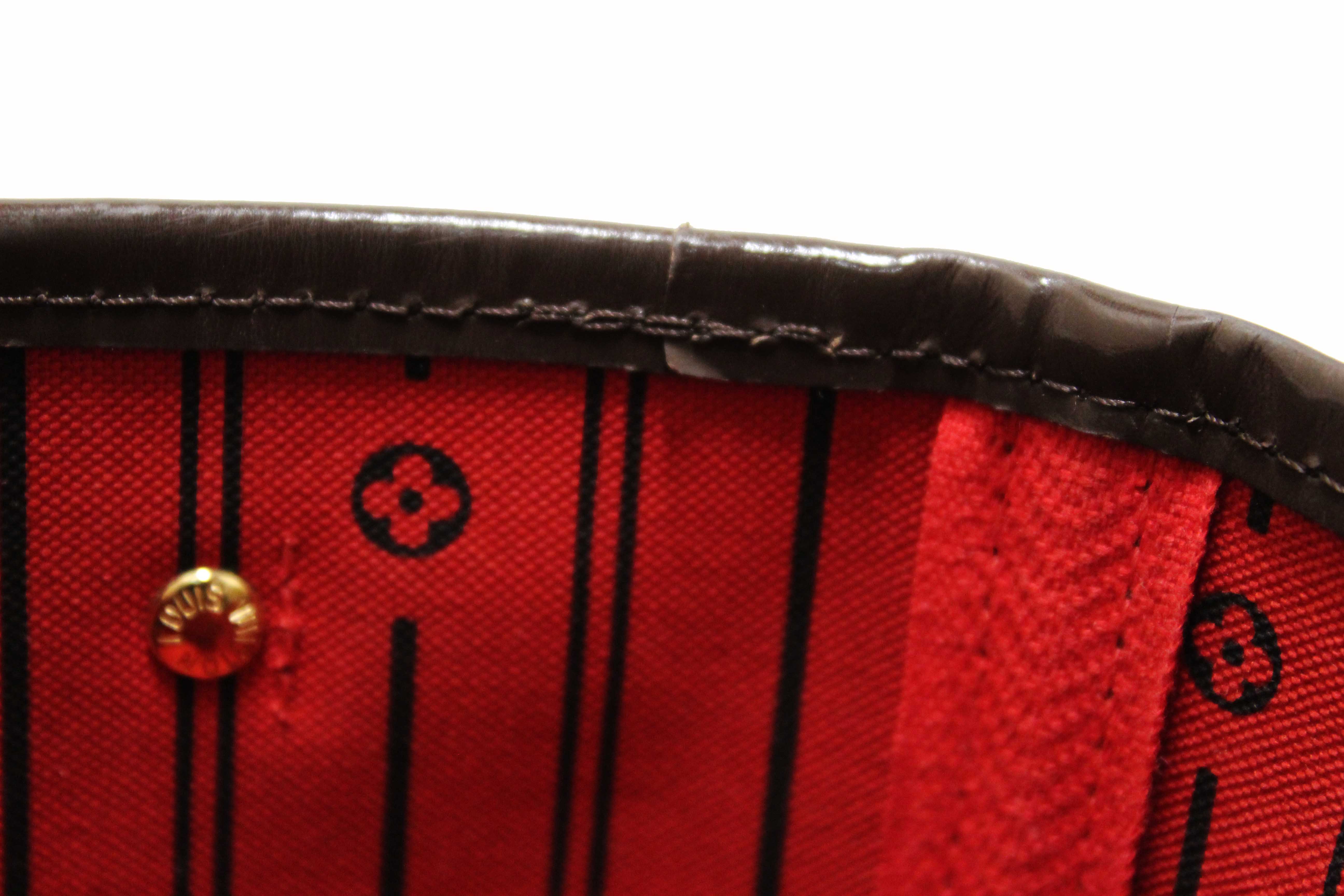 Authentic Louis Vuitton Damier Ebene Neverfull PM Tote Bag