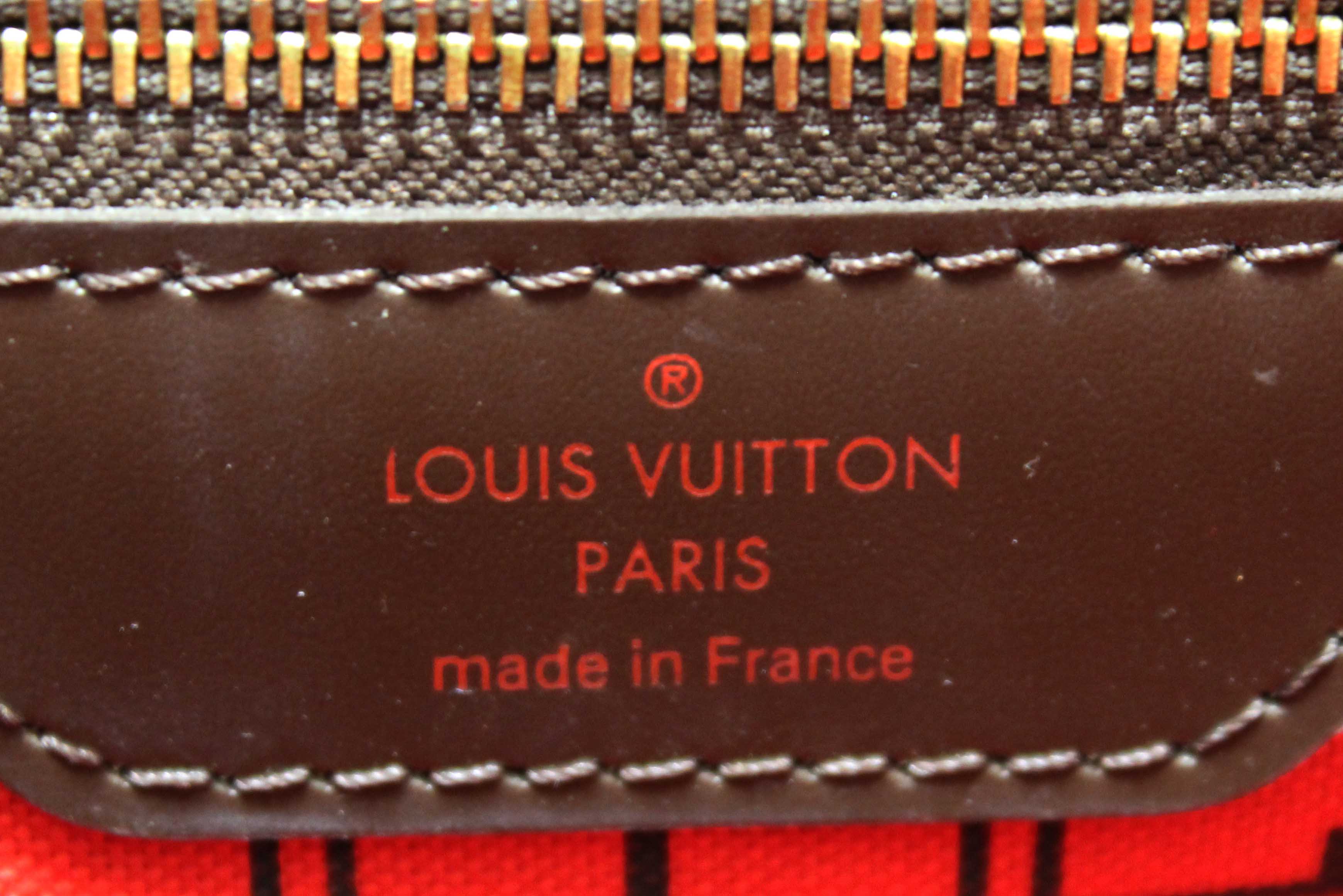 Authentic Louis Vuitton Damier Ebene Neverfull PM Tote Bag