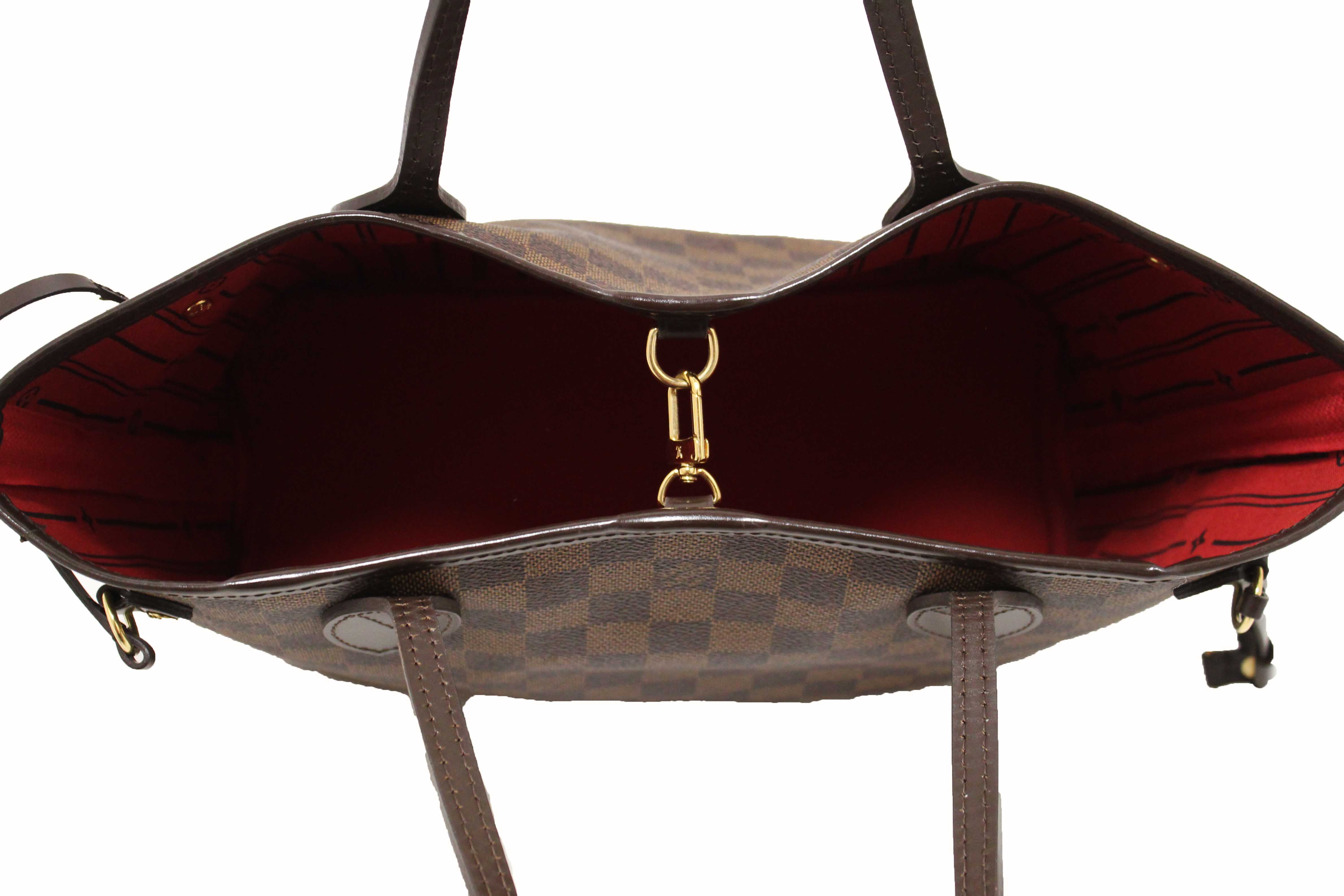 Authentic Louis Vuitton Damier Ebene Neverfull PM Tote Bag
