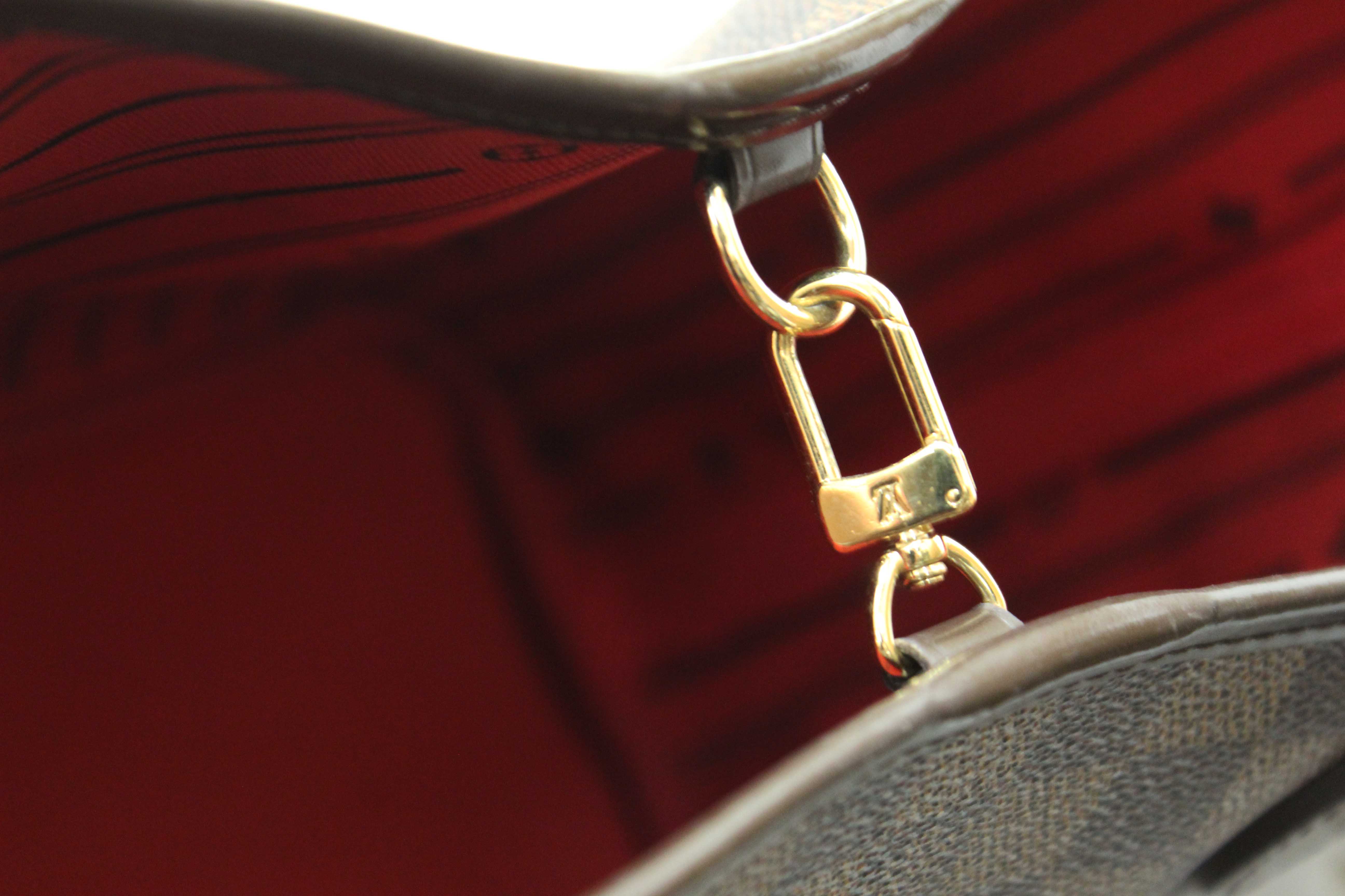 Authentic Louis Vuitton Damier Ebene Neverfull PM Tote Bag