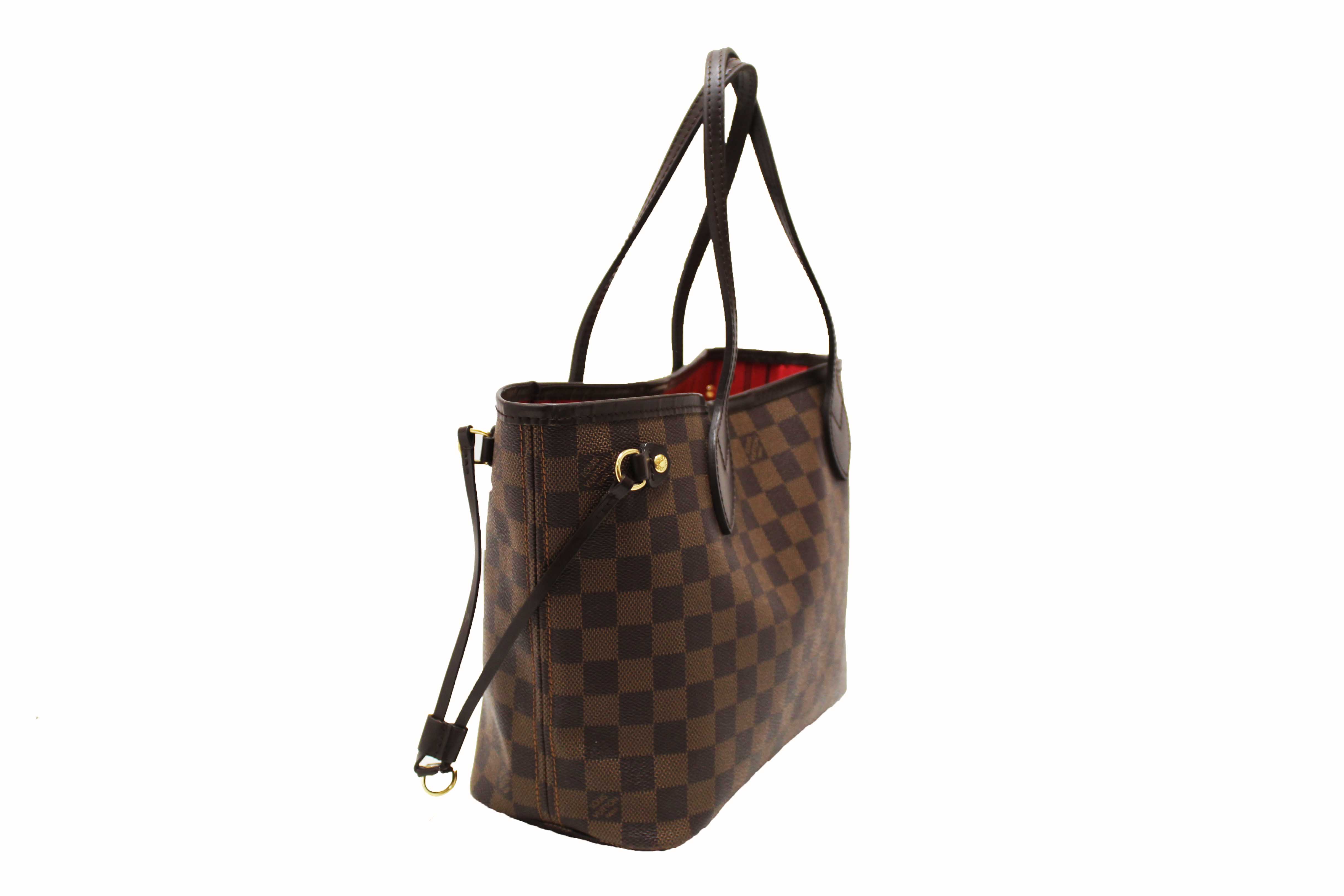 Authentic Louis Vuitton Damier Ebene Neverfull PM Tote Bag