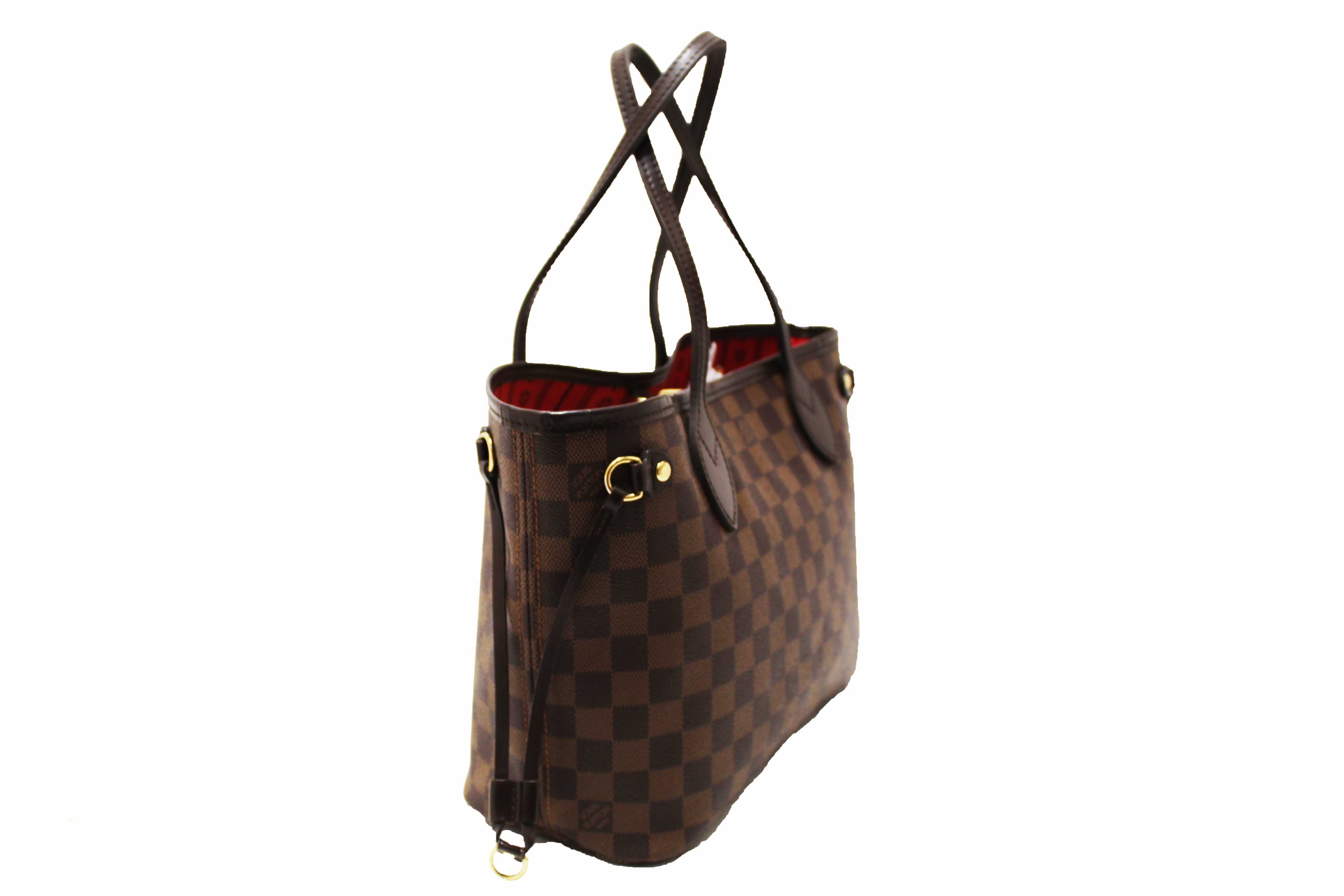 Authentic Louis Vuitton Damier Ebene Neverfull PM Tote Bag