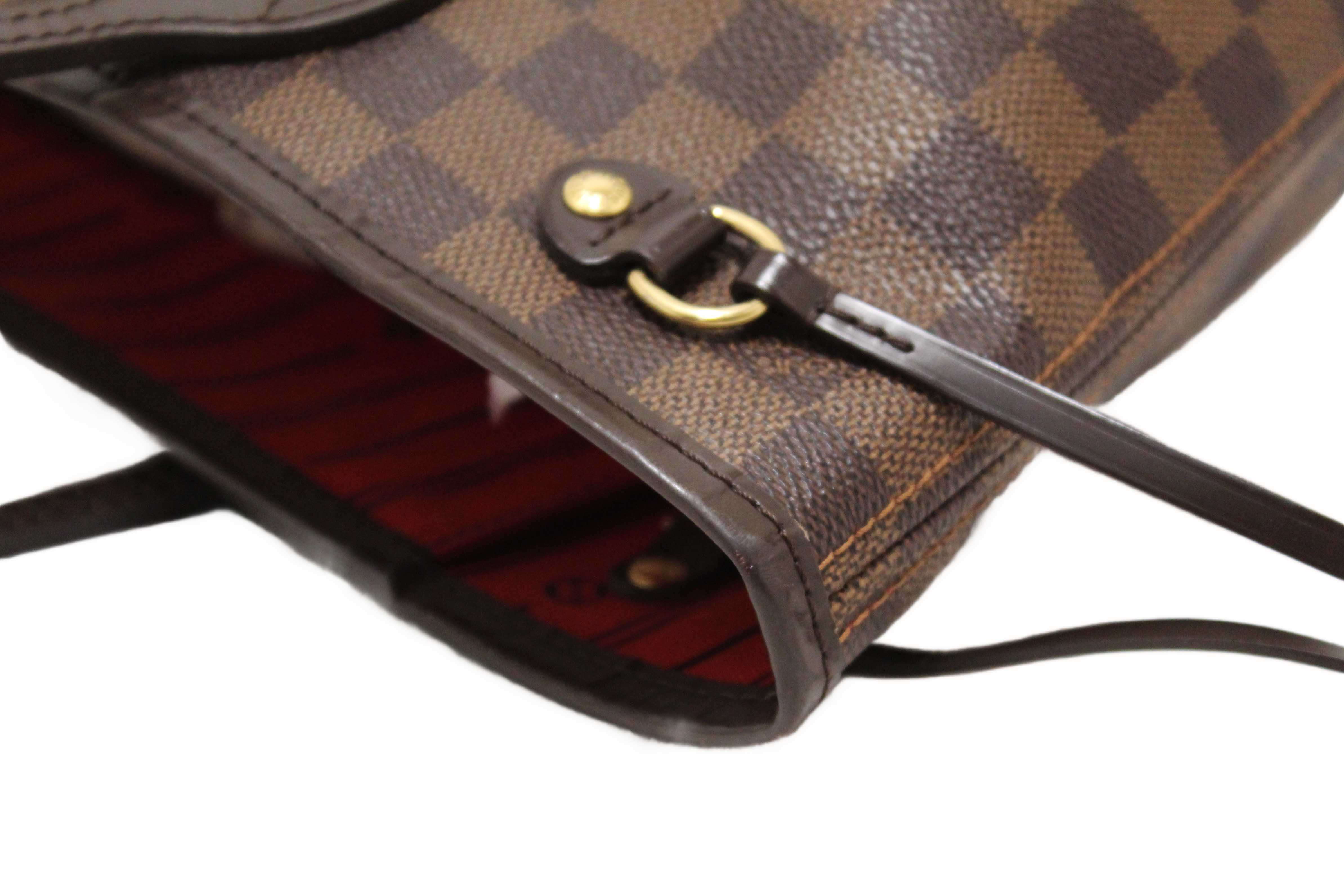 Authentic Louis Vuitton Damier Ebene Neverfull PM Tote Bag