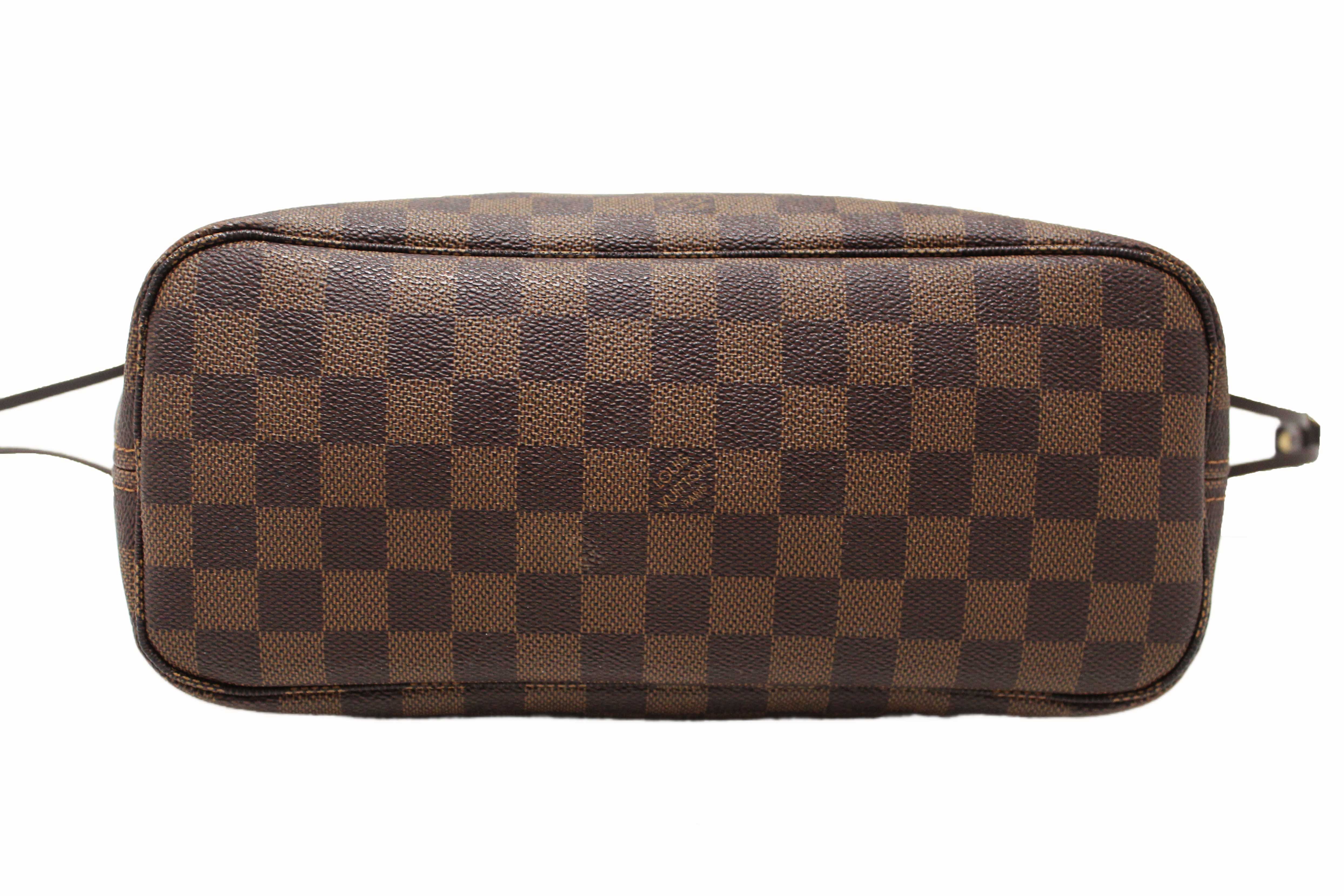 Authentic Louis Vuitton Damier Ebene Neverfull PM Tote Bag