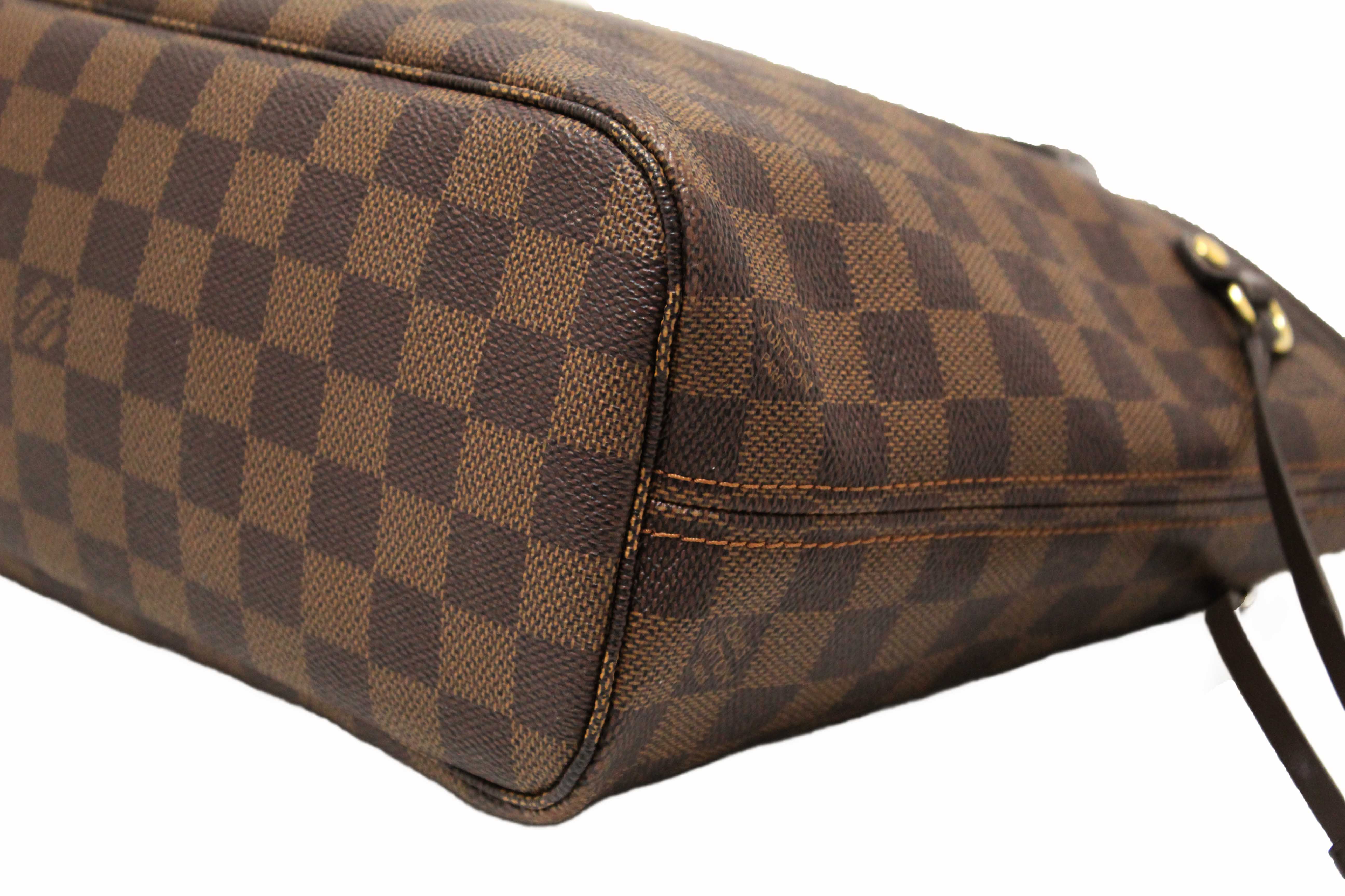 Authentic Louis Vuitton Damier Ebene Neverfull PM Tote Bag