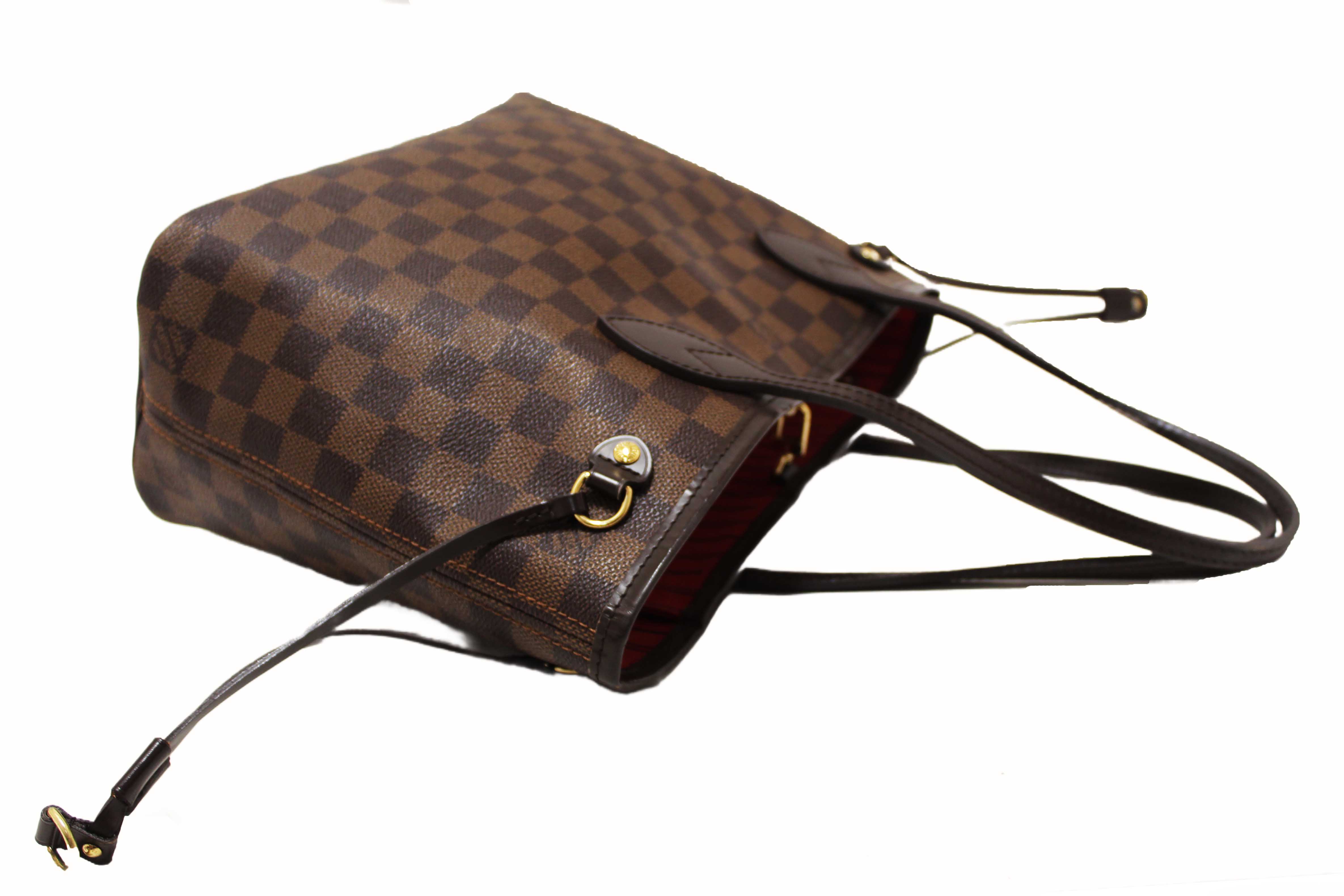 Authentic Louis Vuitton Damier Ebene Neverfull PM Tote Bag