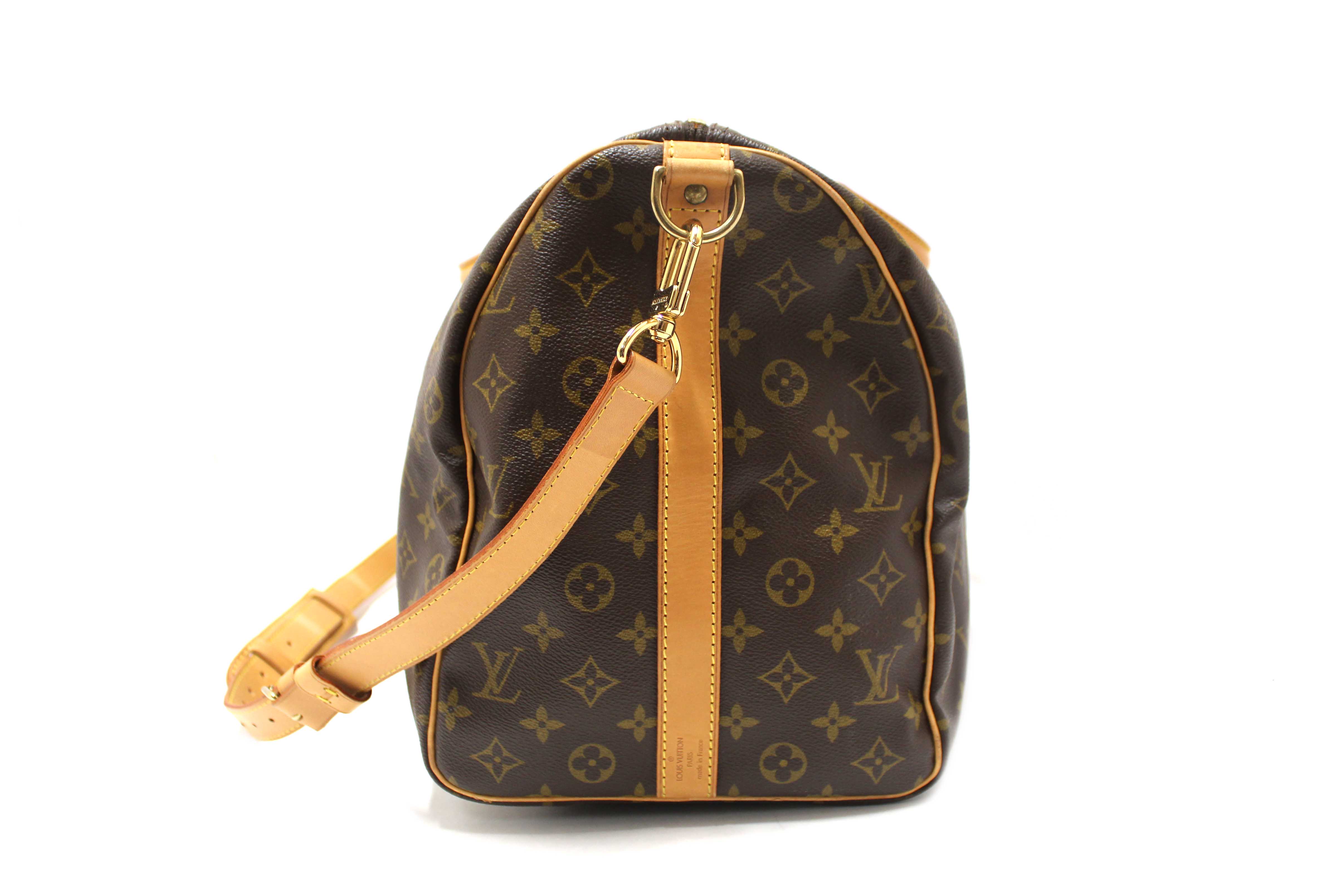 Authentic Louis Vuitton Classic Monogram Keepall 50 Travel Bag