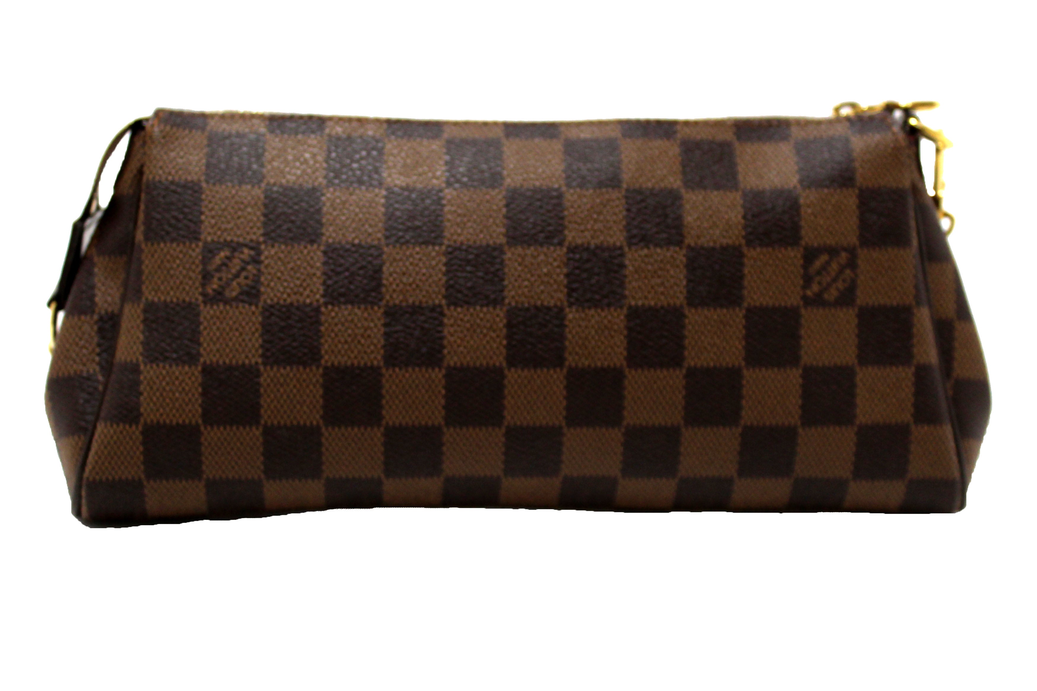 Athentic Louis Vuitton Damier Ebene Eva Clutch Bag