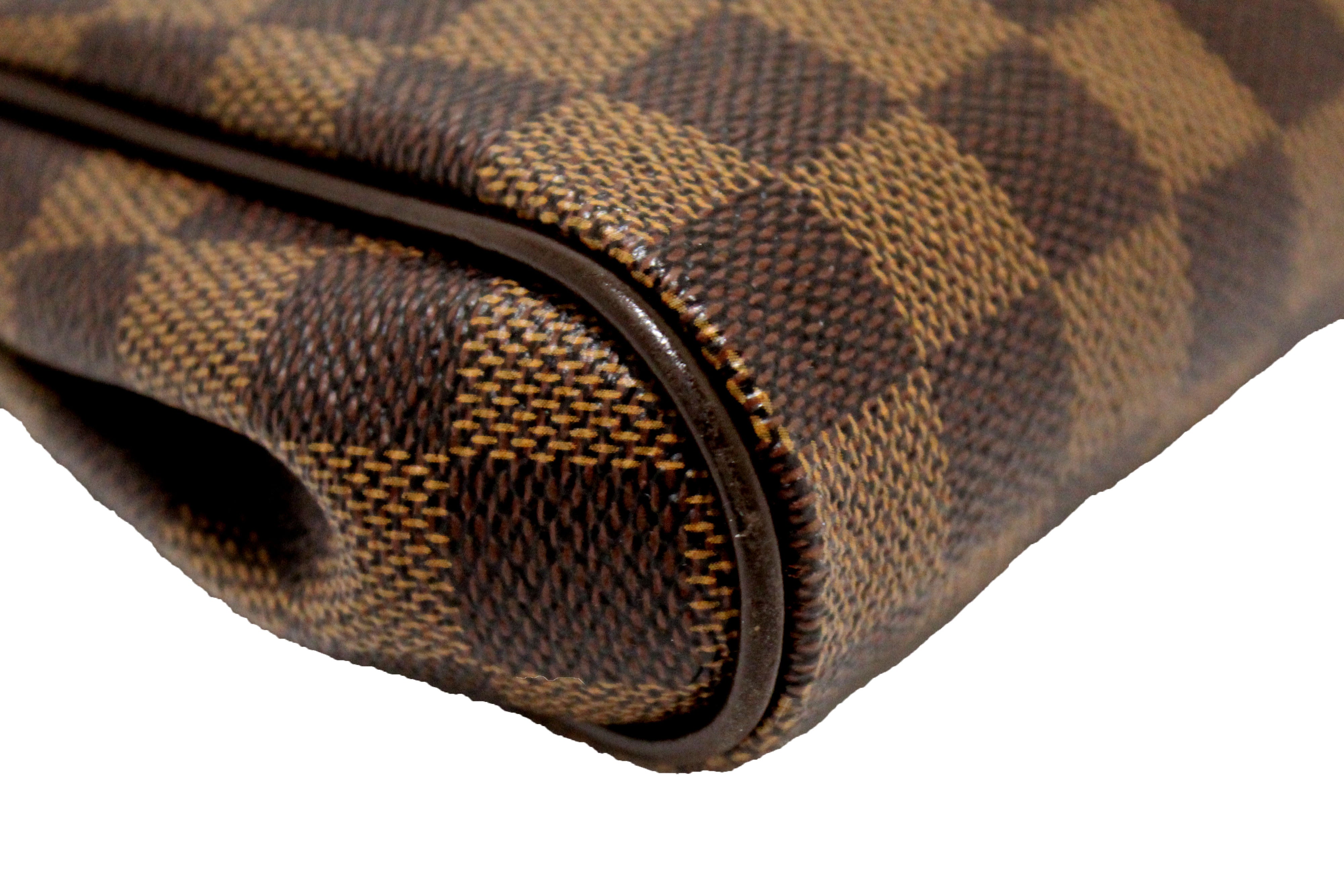 Athentic Louis Vuitton Damier Ebene Eva Clutch Bag