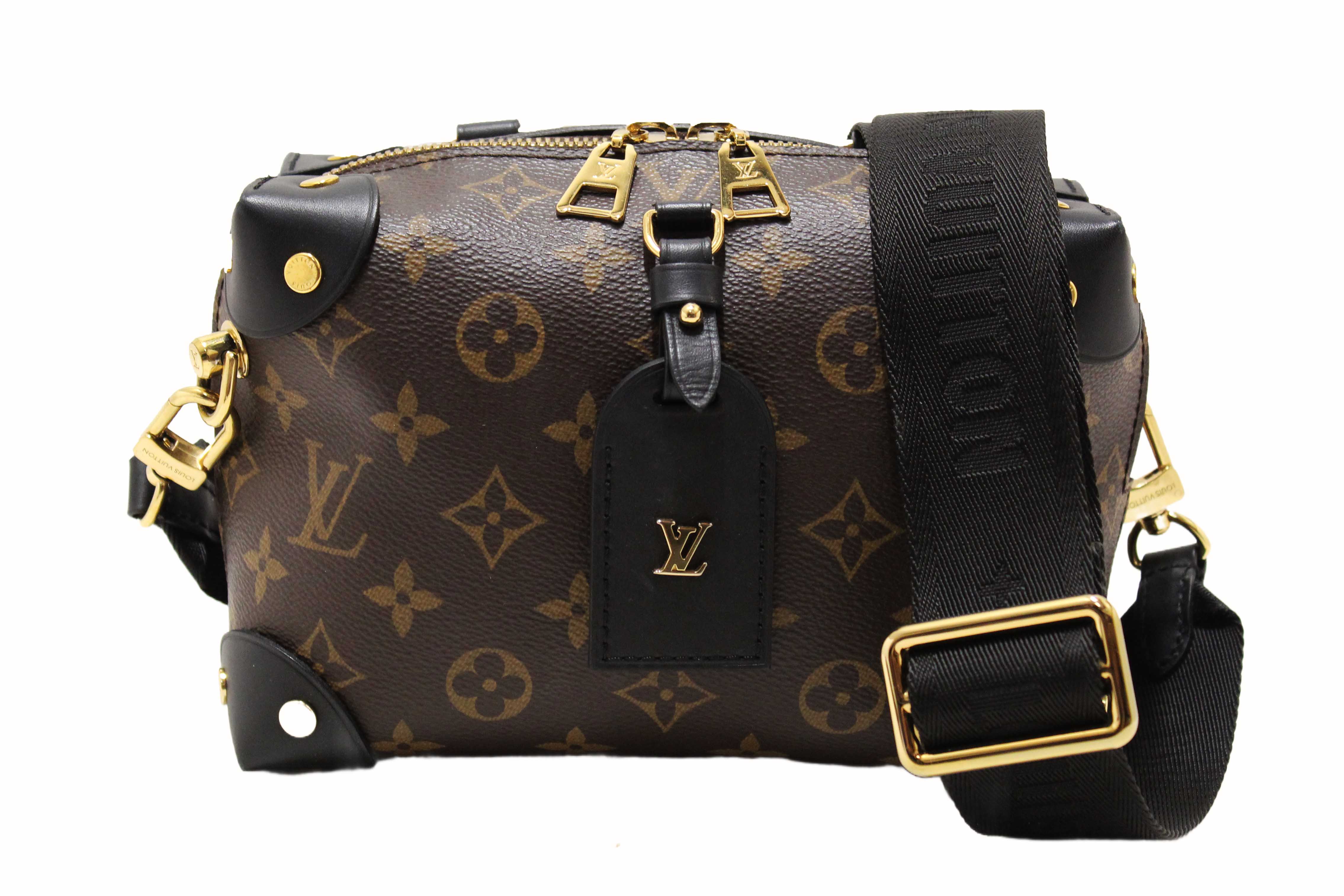 Authentic Louis Vuitton Classic Monogram Petite Malle Supple Crossbody Bag