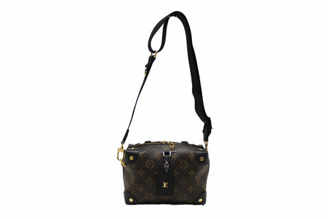 Authentic Louis Vuitton Classic Monogram Petite Malle Supple Crossbody Bag