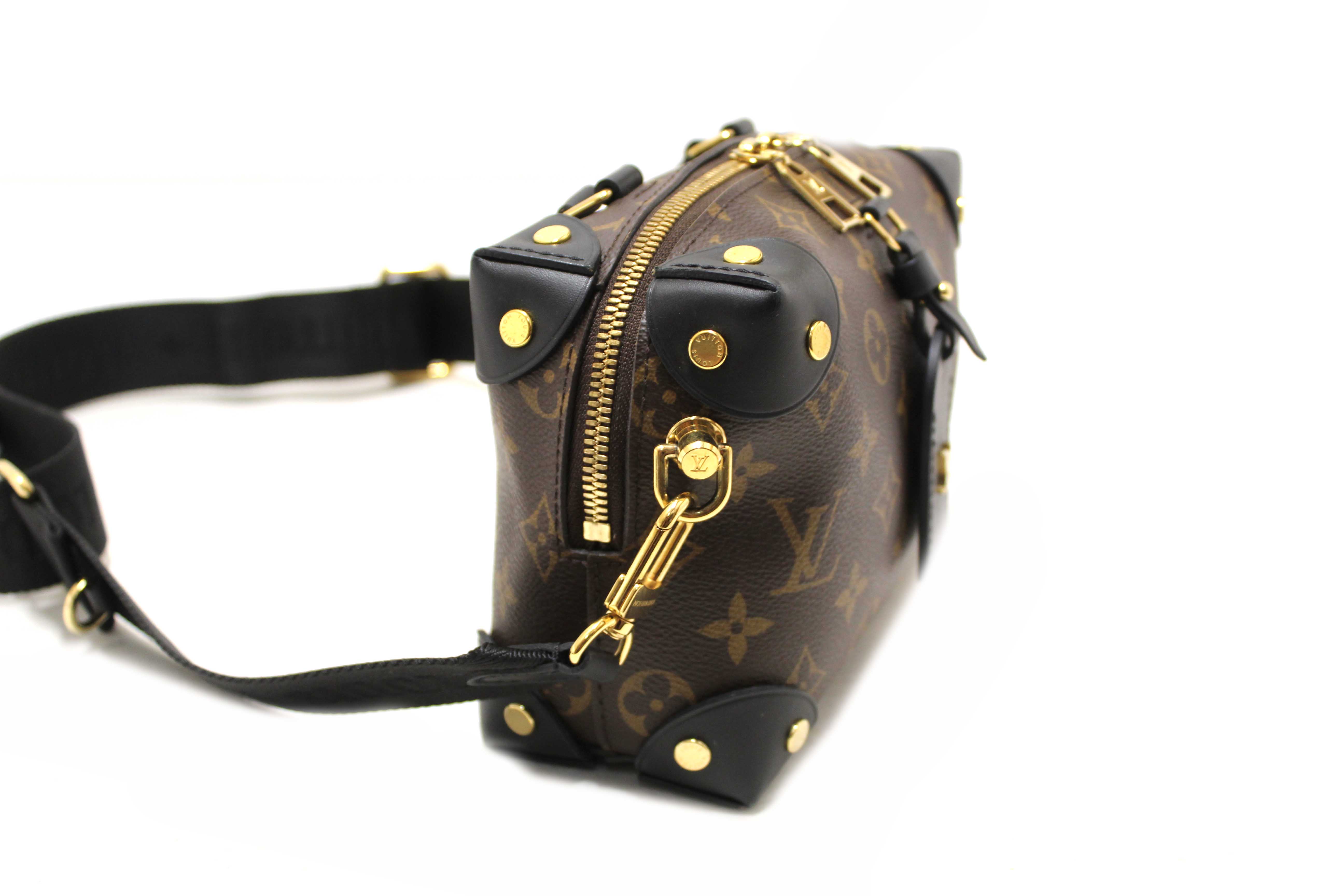 Authentic Louis Vuitton Classic Monogram Petite Malle Supple Crossbody Bag