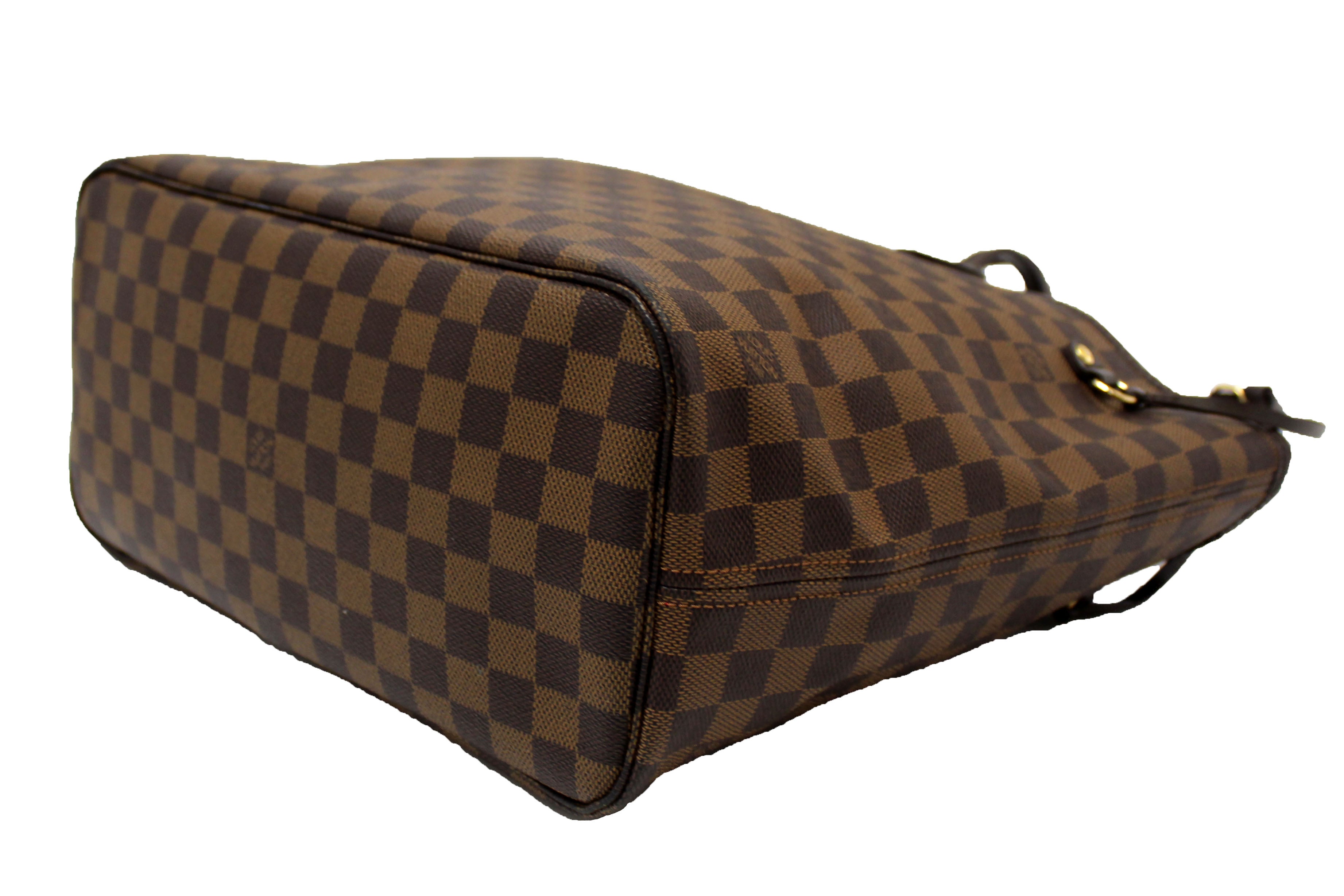 Authentic Louis Vuitton Damier Ebene Neverfull MM Tote Shoulder Bag