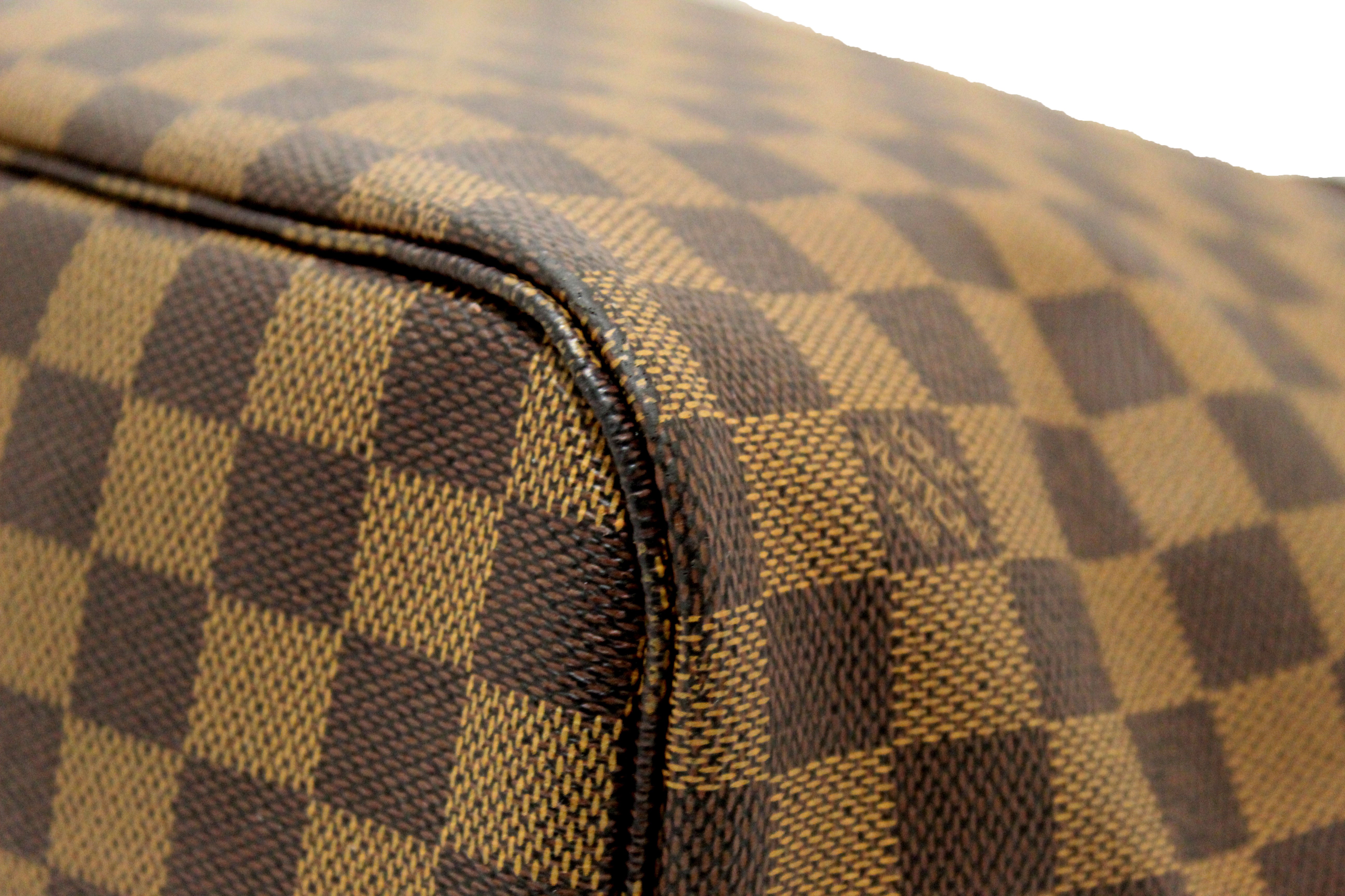 Authentic Louis Vuitton Damier Ebene Neverfull MM Tote Shoulder Bag